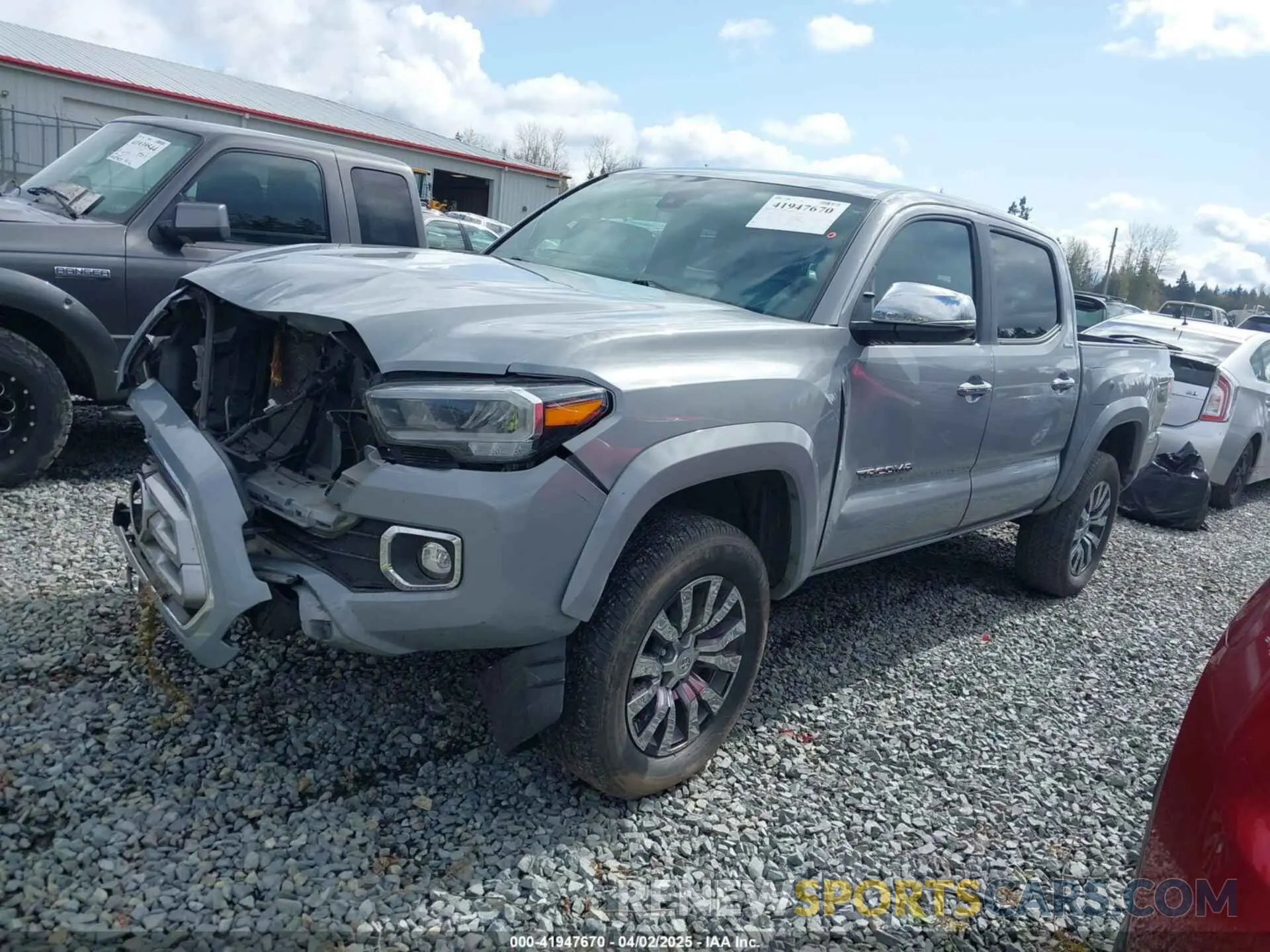 2 fotografías del automóvil dañado 3TMGZ5AN4LM367769 TOYOTA TACOMA 2020
