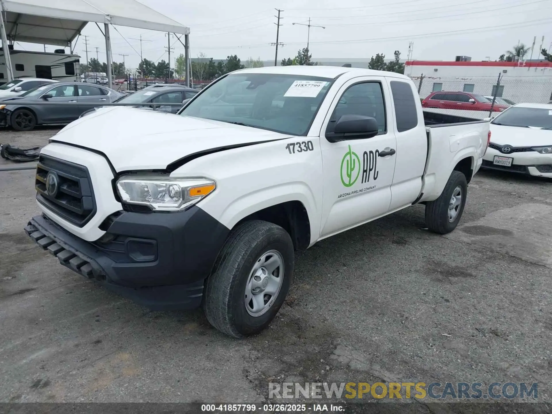 2 fotografías del automóvil dañado 3TYRX5GN2LT000122 TOYOTA TACOMA 2020