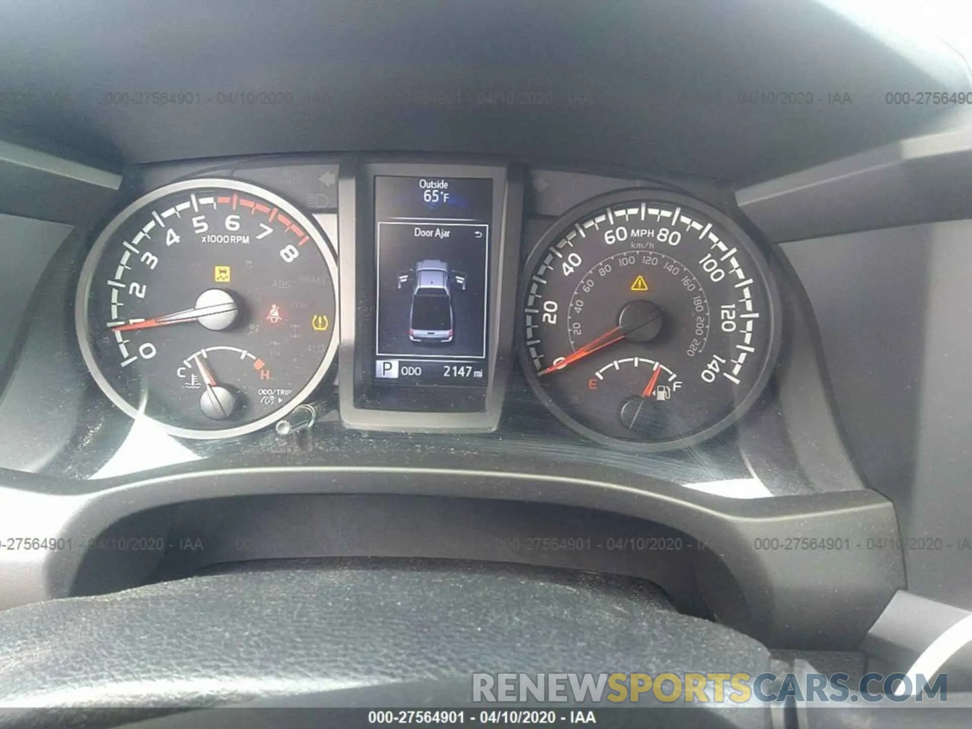 7 fotografías del automóvil dañado 5TFRX5GN2LX170647 TOYOTA TACOMA 2020