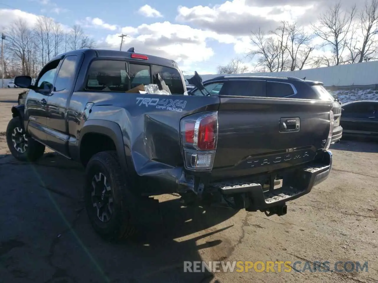3 fotografías del automóvil dañado 5TFSZ5AN5LX221594 TOYOTA TACOMA 2020
