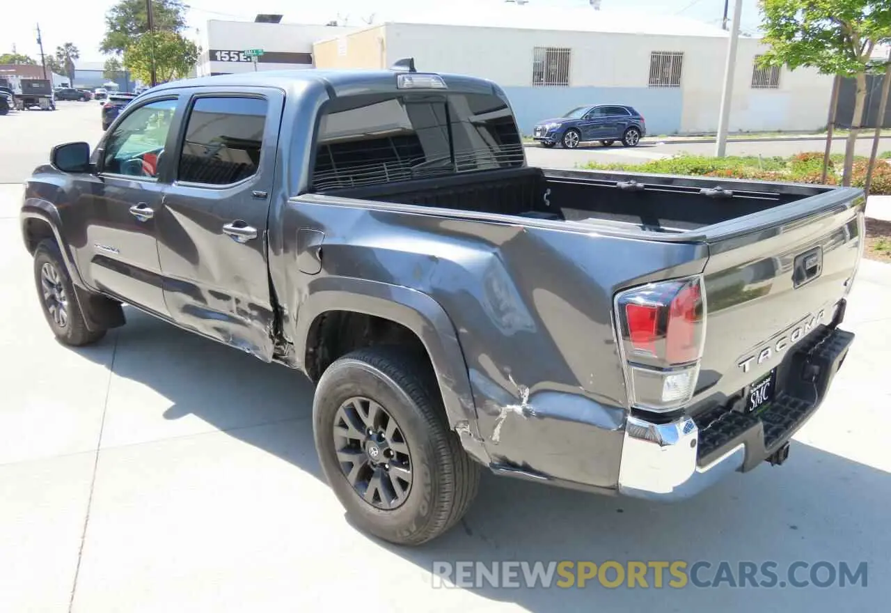 4 fotografías del automóvil dañado 3TMAZ5CN0MM156010 TOYOTA TACOMA 2021