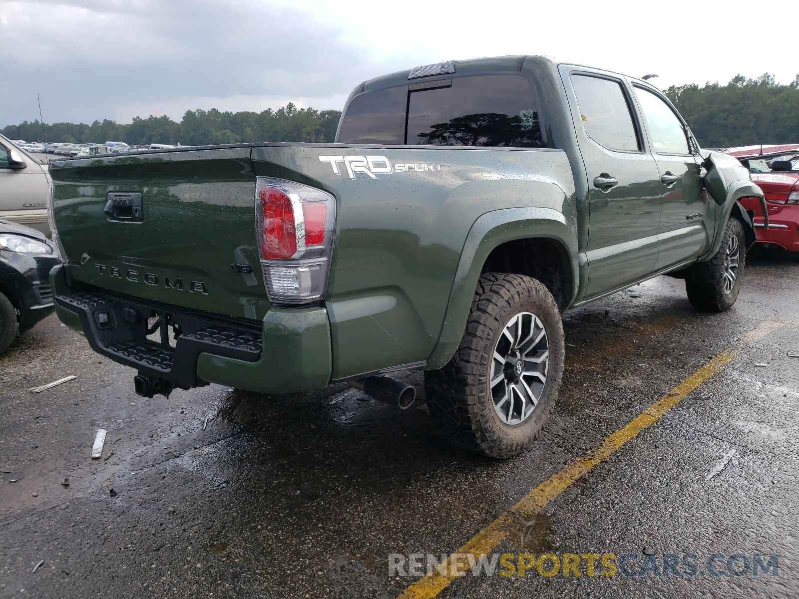 4 fotografías del automóvil dañado 3TMAZ5CN6MM155024 TOYOTA TACOMA 2021