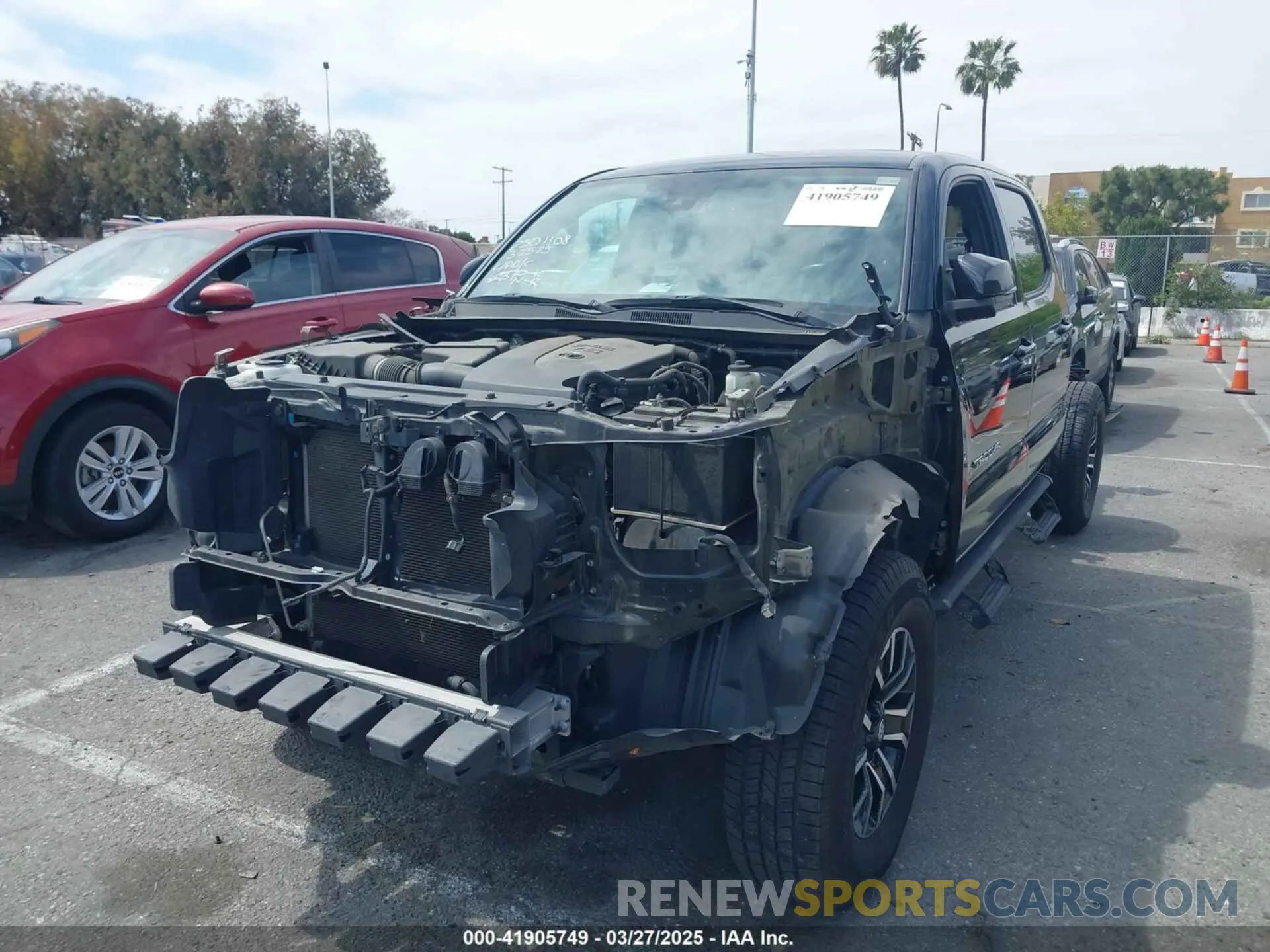 2 fotografías del automóvil dañado 3TMBZ5DN3MM031912 TOYOTA TACOMA 2021