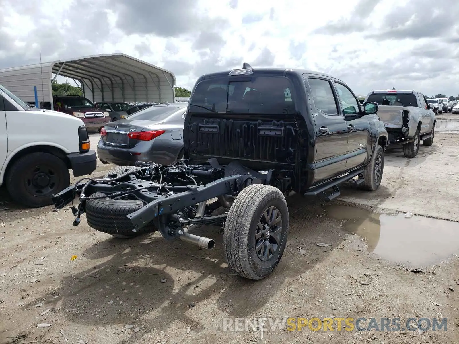4 fotografías del automóvil dañado 3TMBZ5DN4MM031451 TOYOTA TACOMA 2021