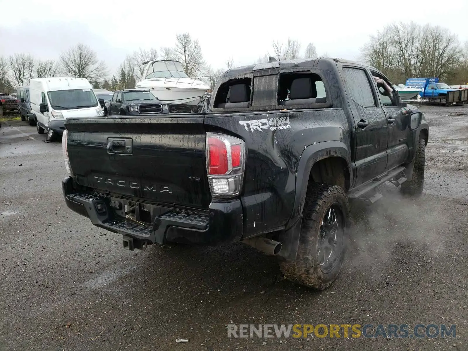 4 fotografías del automóvil dañado 3TMCZ5AN6MM373685 TOYOTA TACOMA 2021