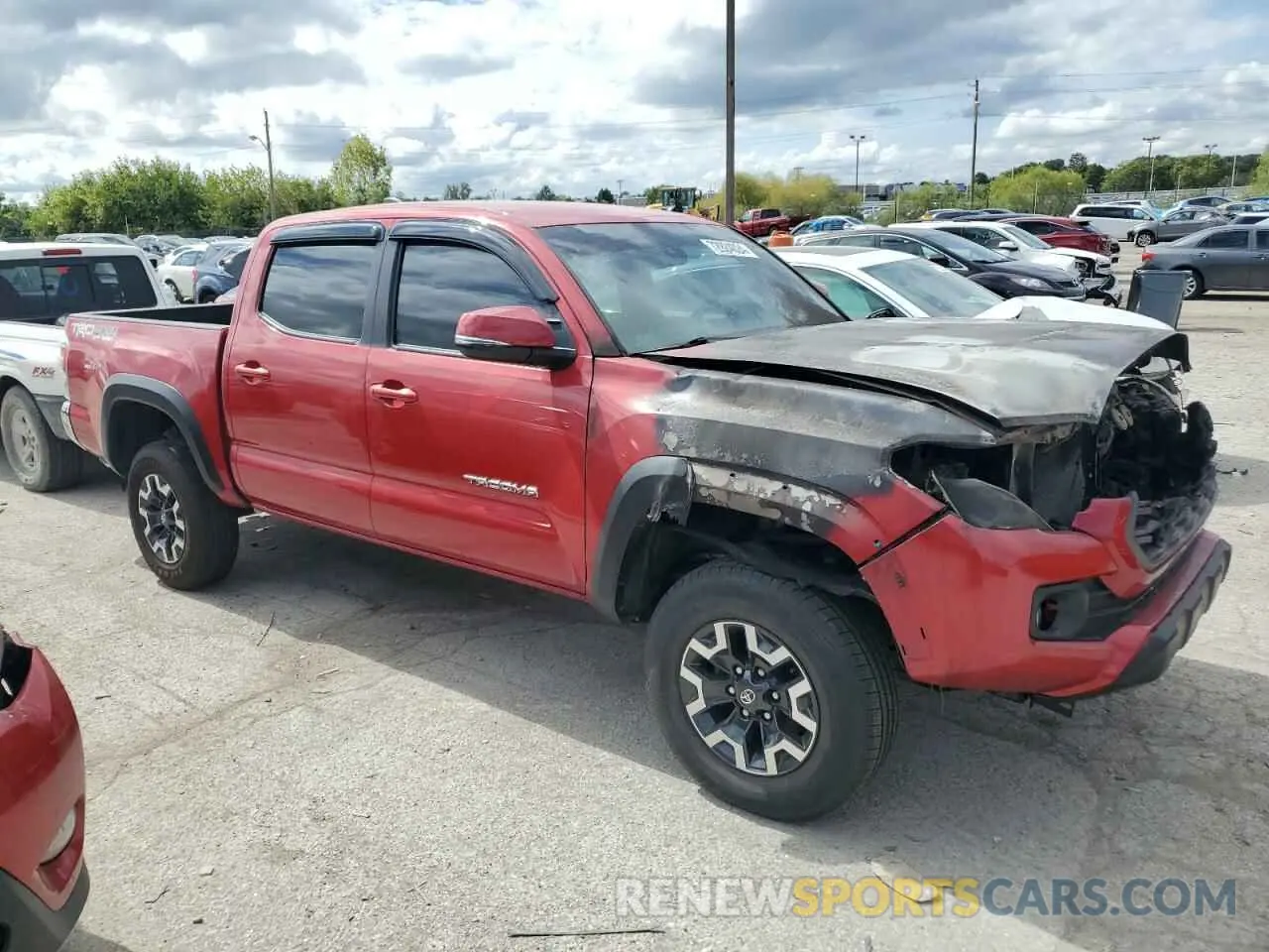 4 fotografías del automóvil dañado 3TMCZ5AN8MM427889 TOYOTA TACOMA 2021