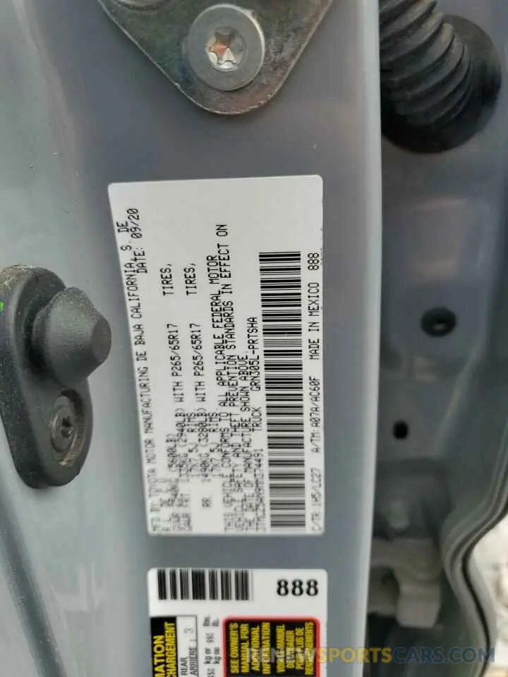 13 fotografías del automóvil dañado 3TMCZ5AN9MM374491 TOYOTA TACOMA 2021