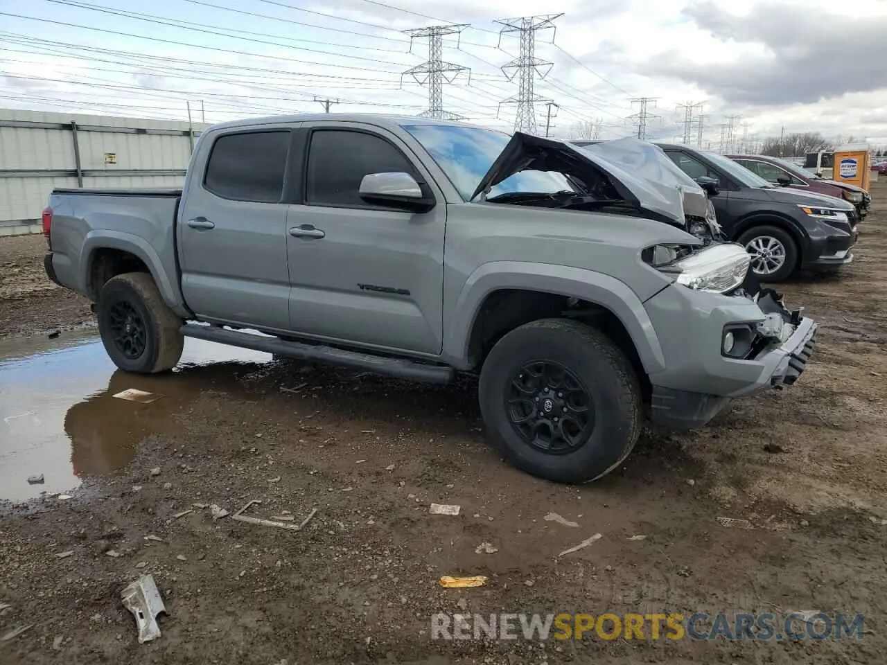4 fotografías del automóvil dañado 3TMCZ5ANXMM398945 TOYOTA TACOMA 2021