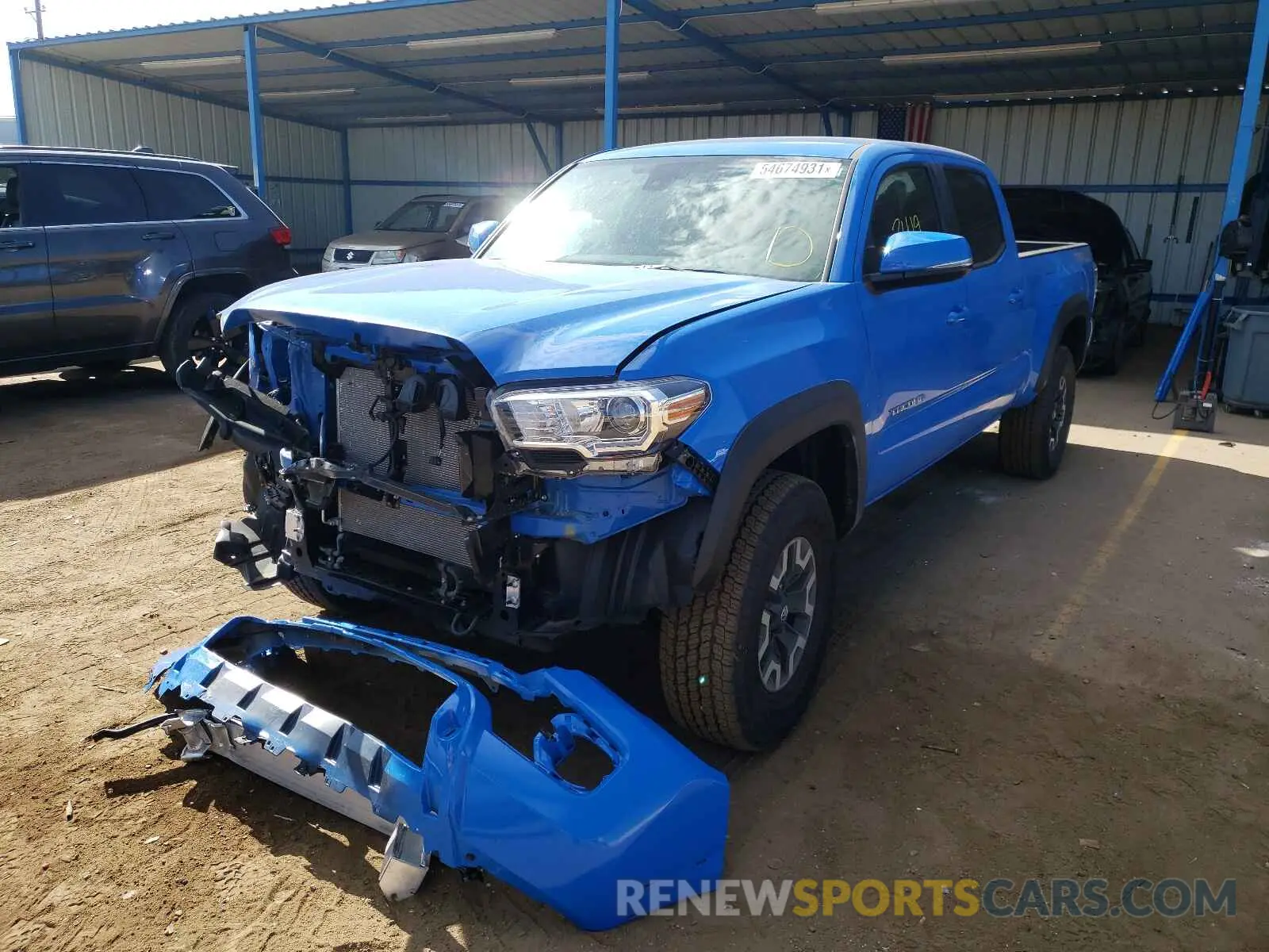 2 fotografías del automóvil dañado 3TMDZ5BN7MM111029 TOYOTA TACOMA 2021
