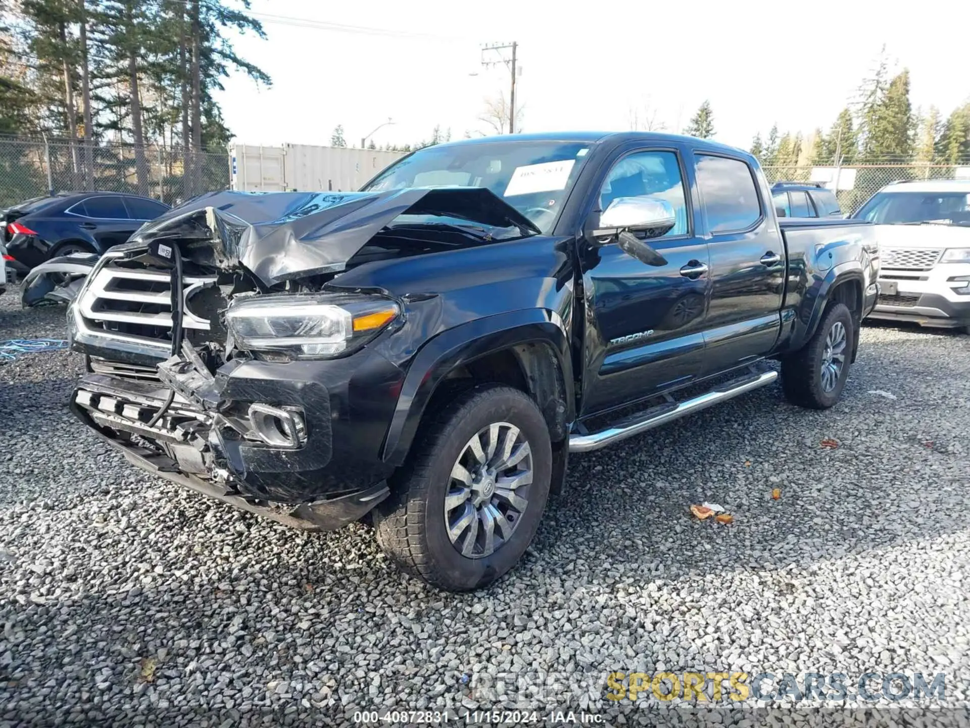 2 fotografías del automóvil dañado 3TMHZ5BN0MM113660 TOYOTA TACOMA 2021
