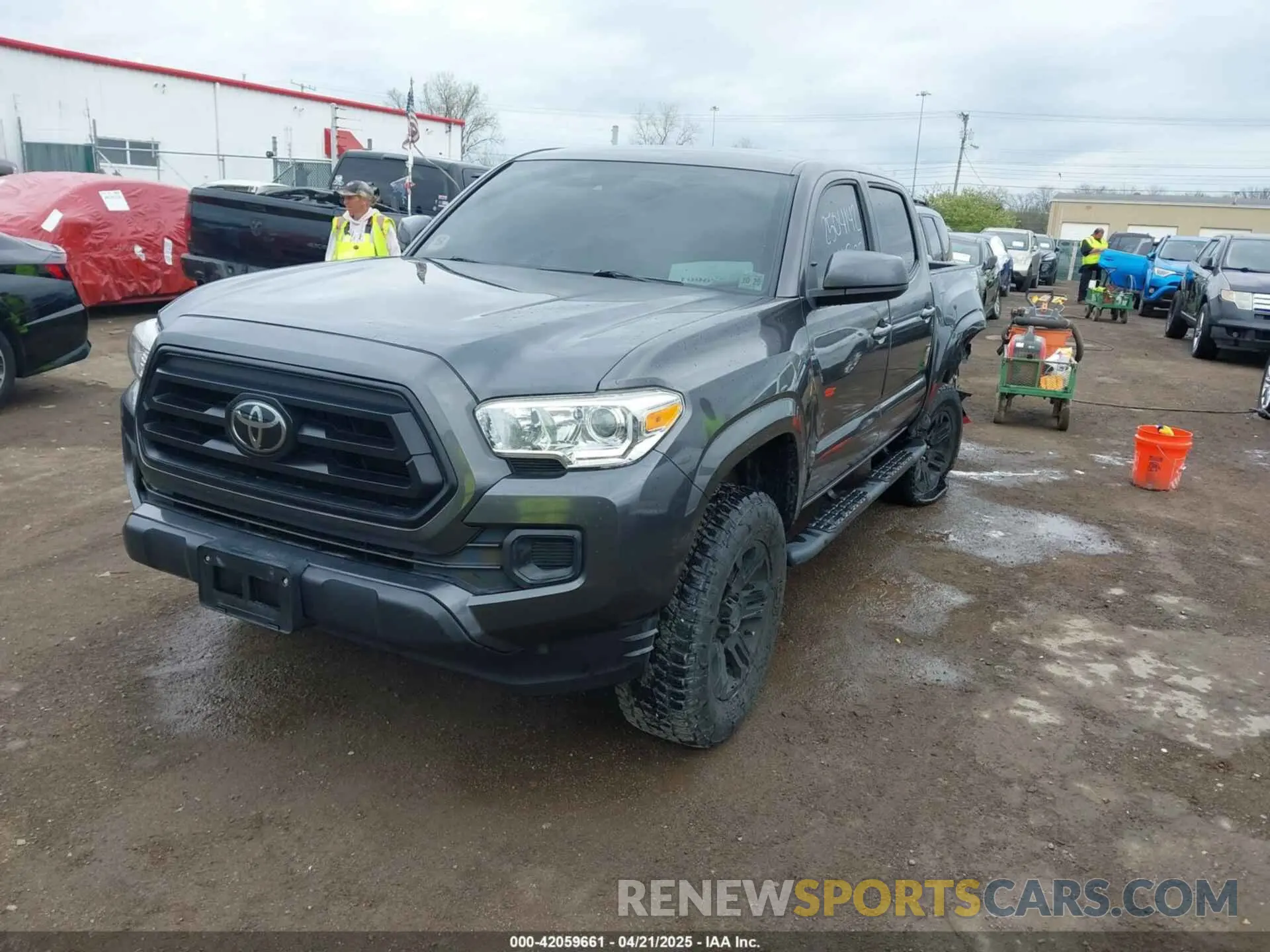 2 fotografías del automóvil dañado 3TYAX5GNXMT013781 TOYOTA TACOMA 2021
