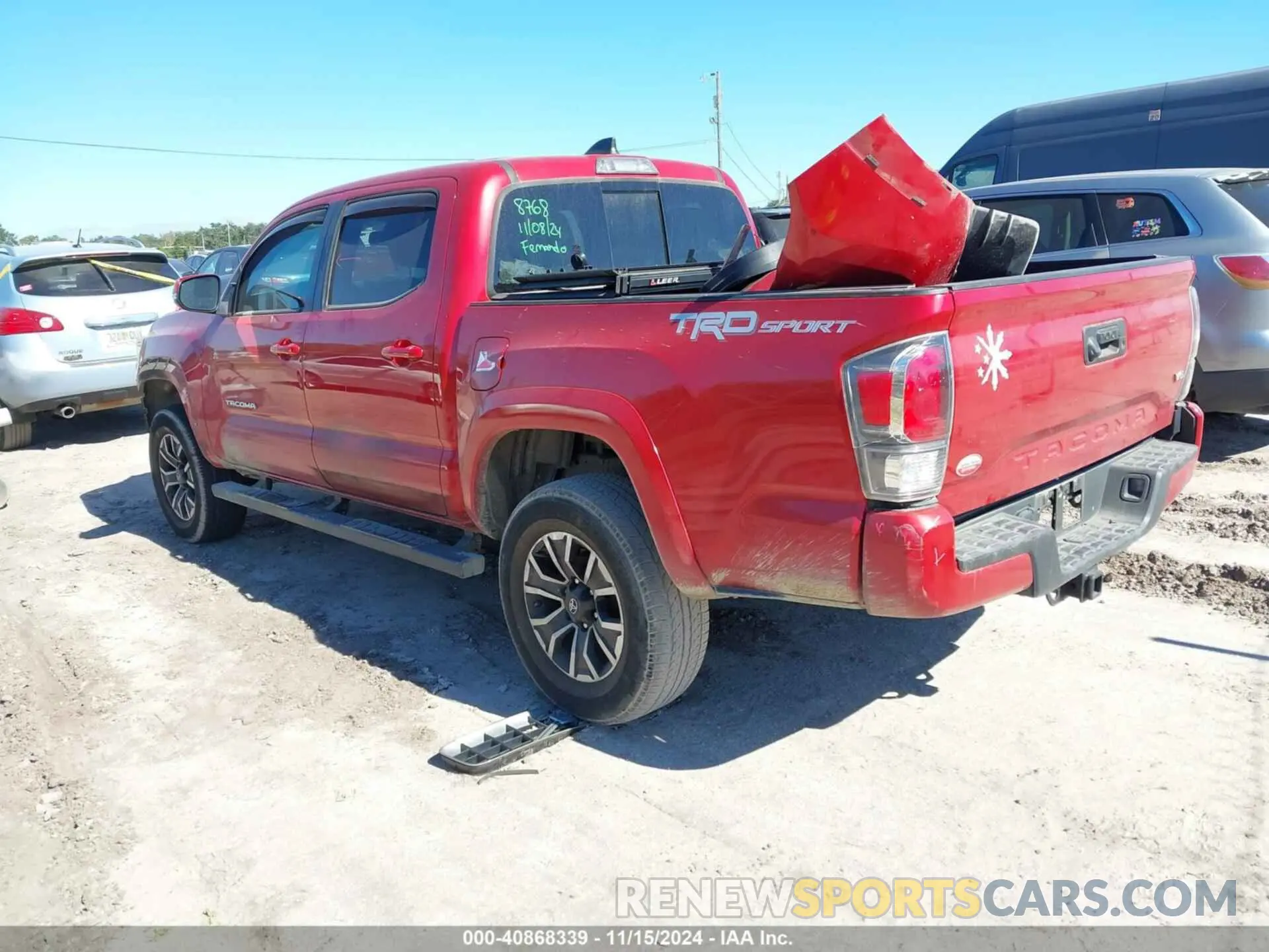 3 fotografías del automóvil dañado 3TYAZ5CN0MT003356 TOYOTA TACOMA 2021
