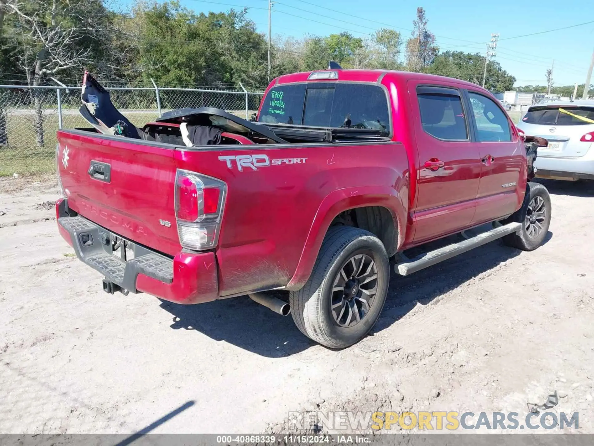 4 fotografías del automóvil dañado 3TYAZ5CN0MT003356 TOYOTA TACOMA 2021