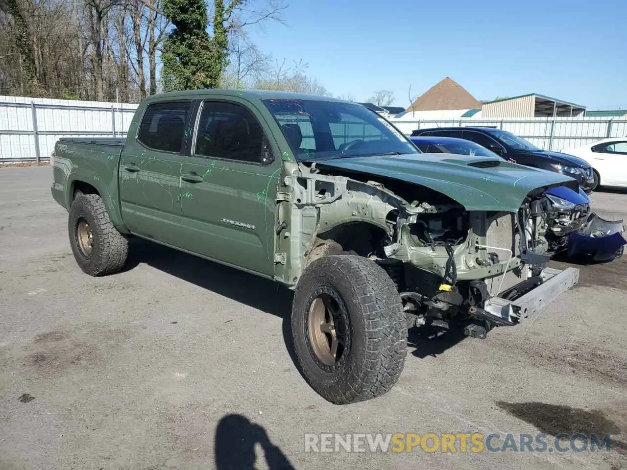 4 fotografías del automóvil dañado 3TYCZ5AN1MT041397 TOYOTA TACOMA 2021