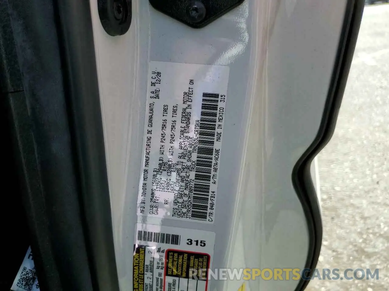 12 fotografías del automóvil dañado 3TYRX5GN7MT009772 TOYOTA TACOMA 2021