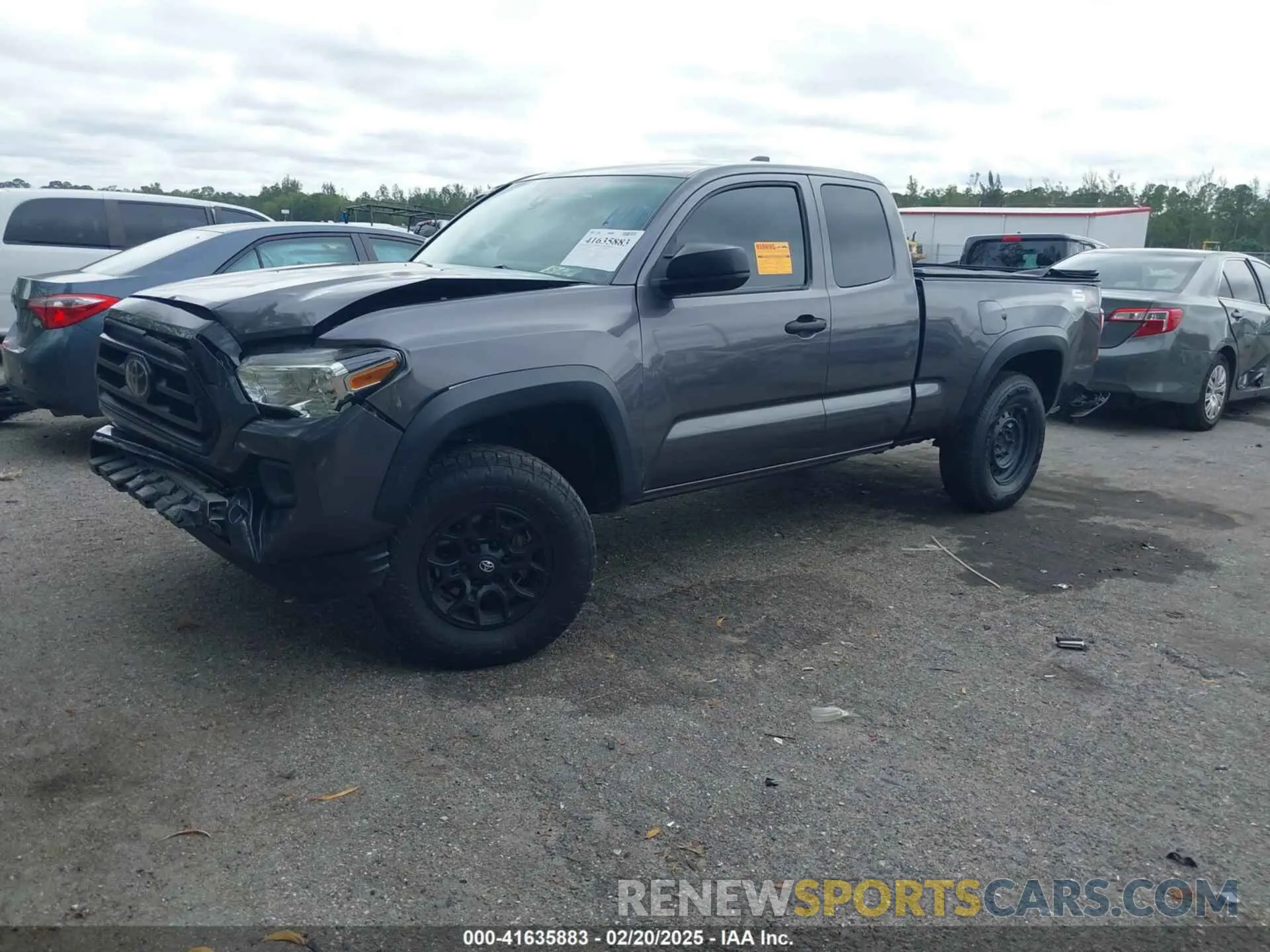 2 fotografías del automóvil dañado 3TYRZ5CN9MT007926 TOYOTA TACOMA 2021