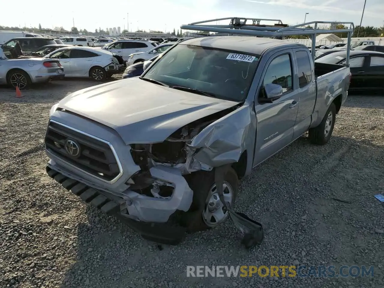 2 fotografías del automóvil dañado 3TYSX5EN3MT007019 TOYOTA TACOMA 2021