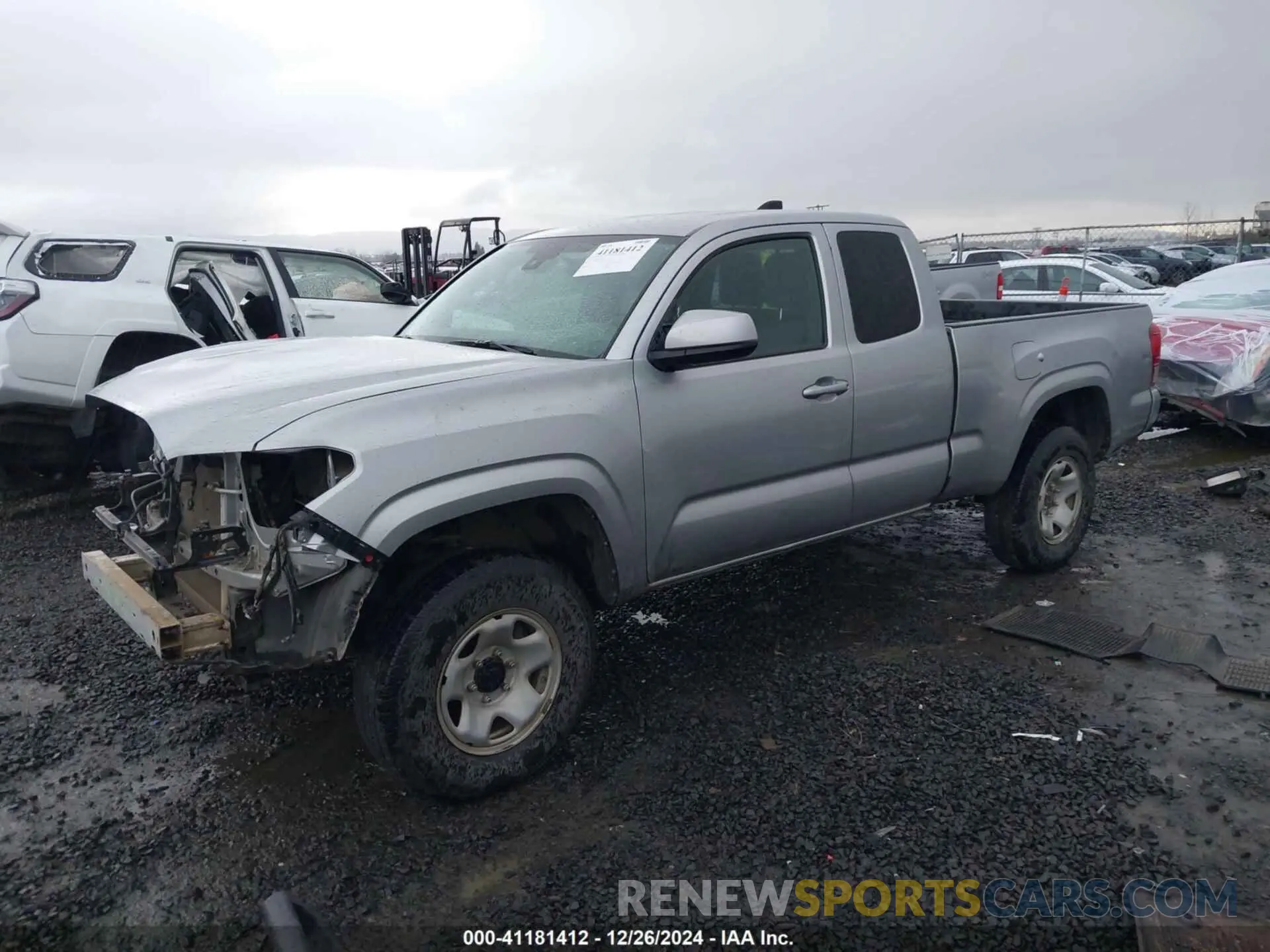 2 fotografías del automóvil dañado 3TYSX5EN9MT005307 TOYOTA TACOMA 2021