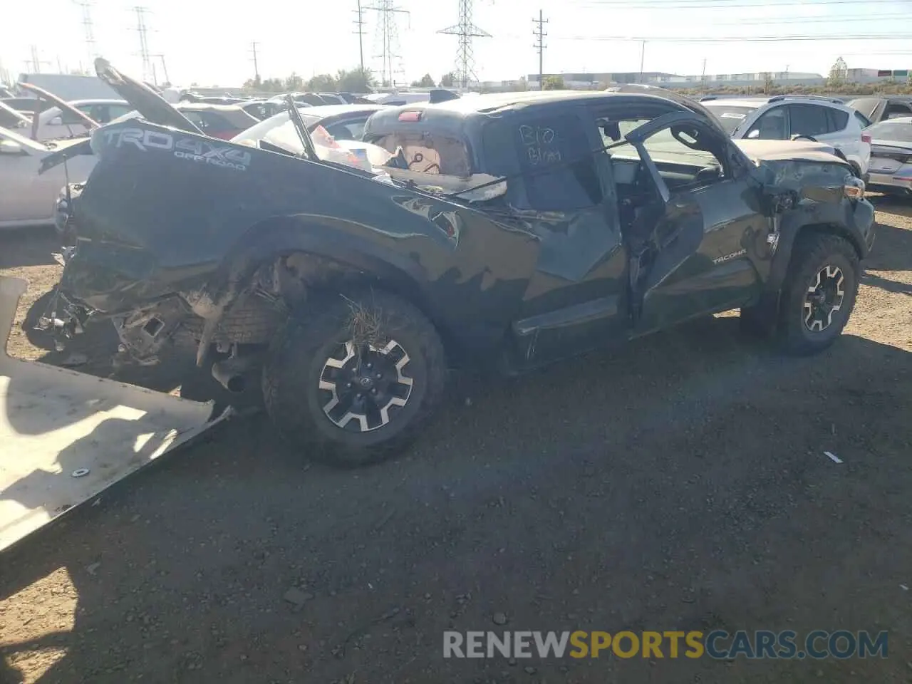 3 fotografías del automóvil dañado 3TYSZ5AN0MT035649 TOYOTA TACOMA 2021