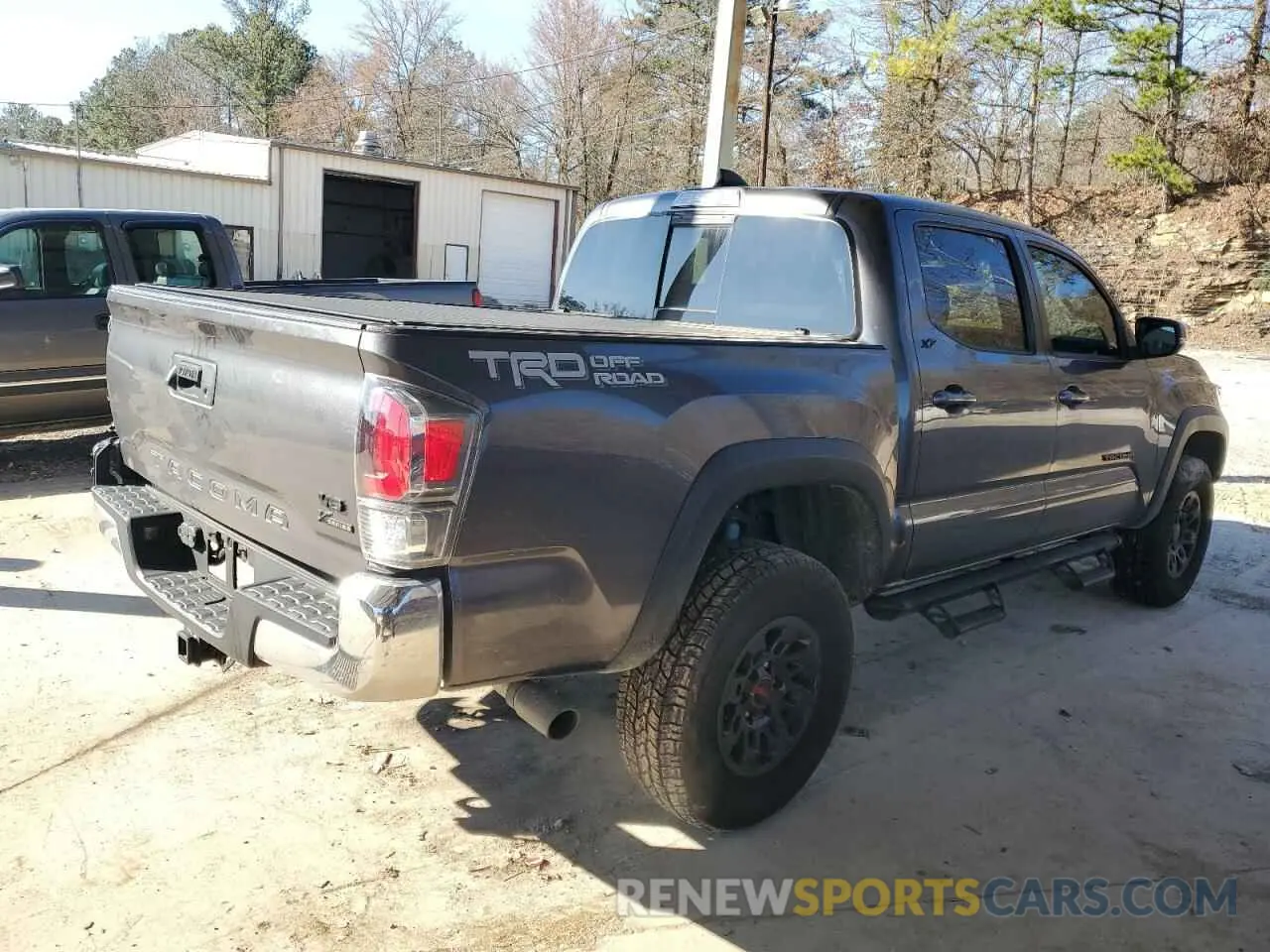 3 fotografías del automóvil dañado 5TFAZ5CN6MX103340 TOYOTA TACOMA 2021