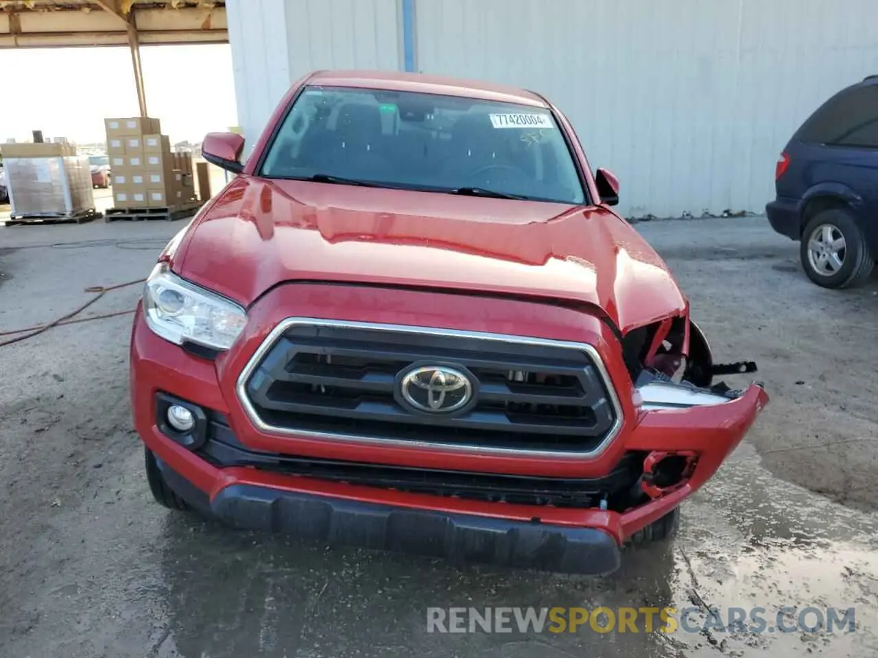 5 fotografías del automóvil dañado 5TFCZ5AN0MX261605 TOYOTA TACOMA 2021