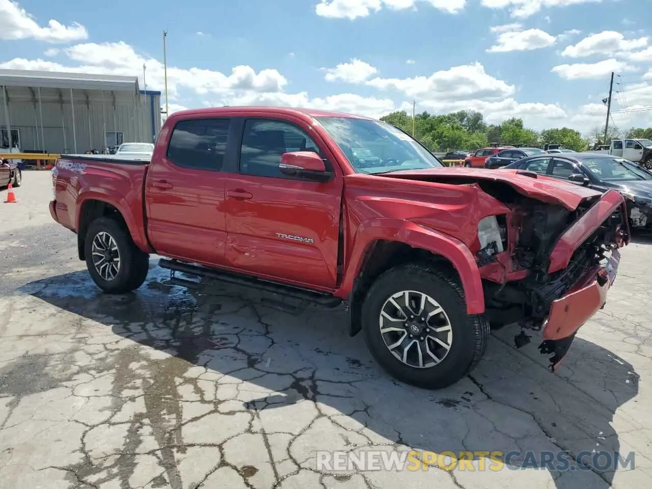 4 fotografías del automóvil dañado 5TFCZ5AN9MX282890 TOYOTA TACOMA 2021