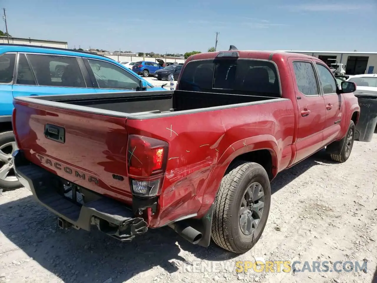 4 fotografías del automóvil dañado 3TMBZ5DN2NM033636 TOYOTA TACOMA 2022