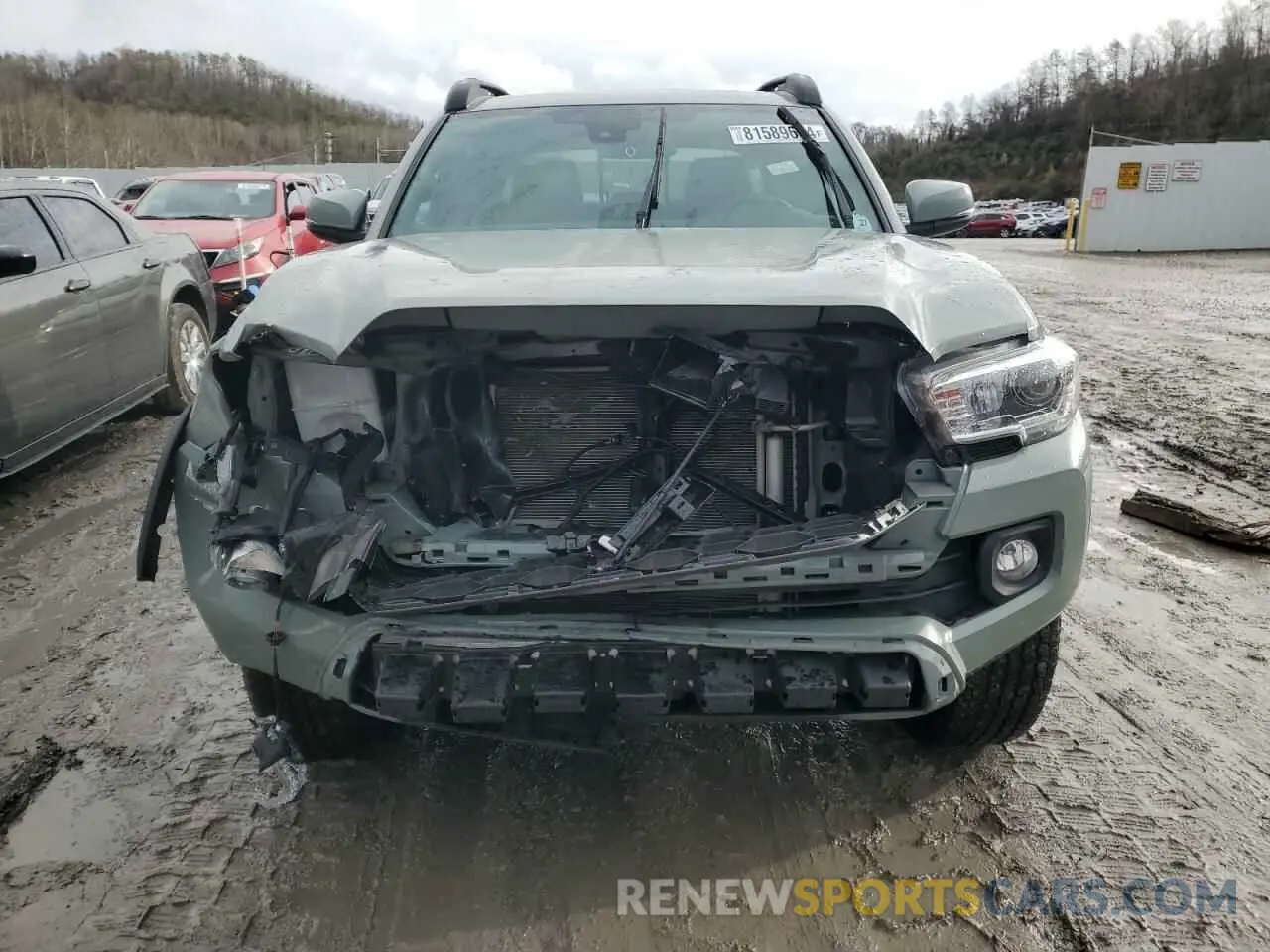 5 fotografías del automóvil dañado 3TMCZ5AN0NM483844 TOYOTA TACOMA 2022