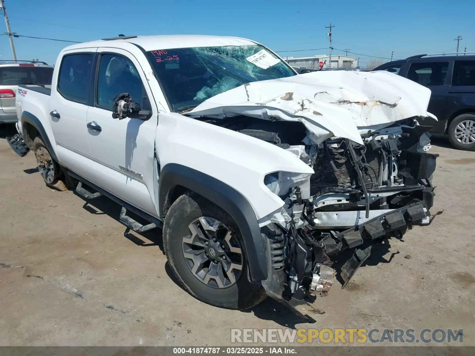 1 fotografías del automóvil dañado 3TMCZ5AN0NM499428 TOYOTA TACOMA 2022