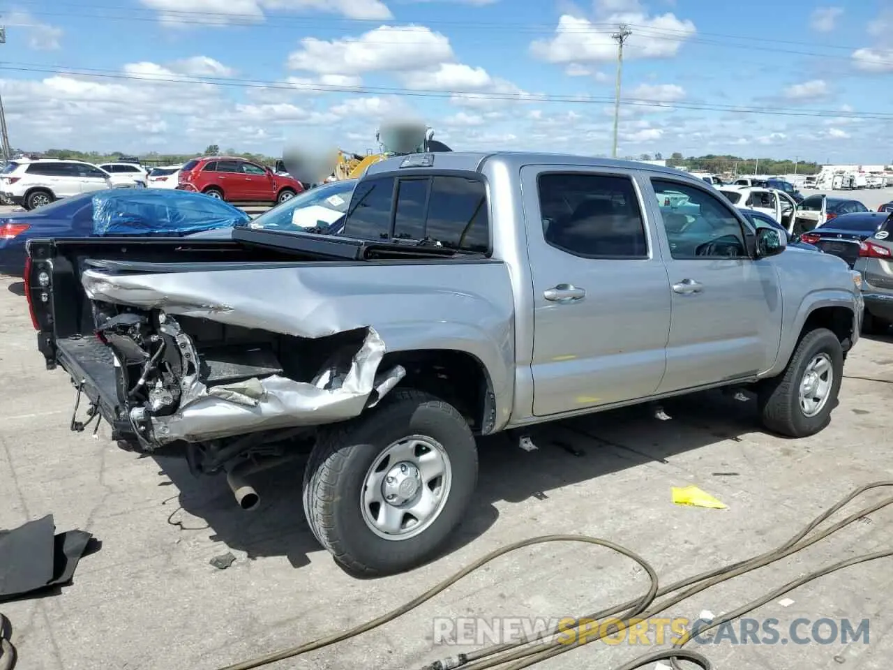 3 fotografías del automóvil dañado 3TMCZ5AN3NM463751 TOYOTA TACOMA 2022