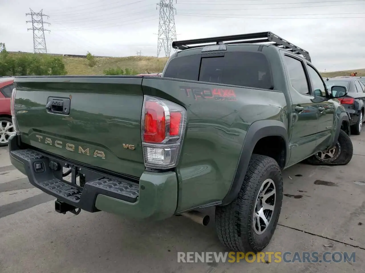 4 fotografías del automóvil dañado 3TMCZ5AN5NM485931 TOYOTA TACOMA 2022