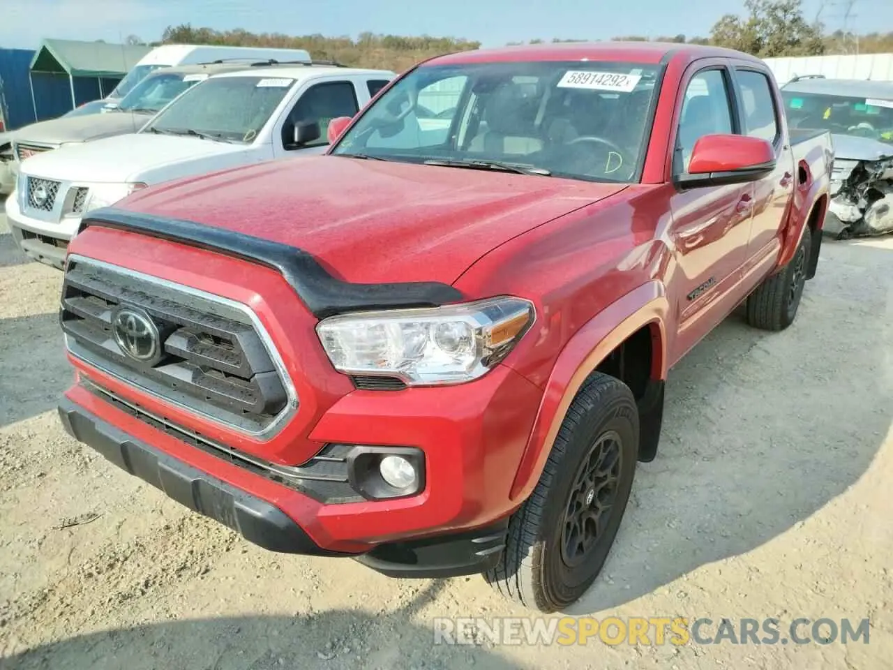 2 fotografías del automóvil dañado 3TMCZ5AN6NM455448 TOYOTA TACOMA 2022