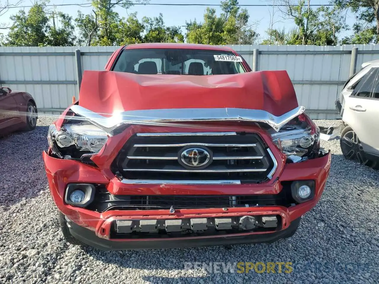 5 fotografías del automóvil dañado 3TYAX5GN5NT061397 TOYOTA TACOMA 2022