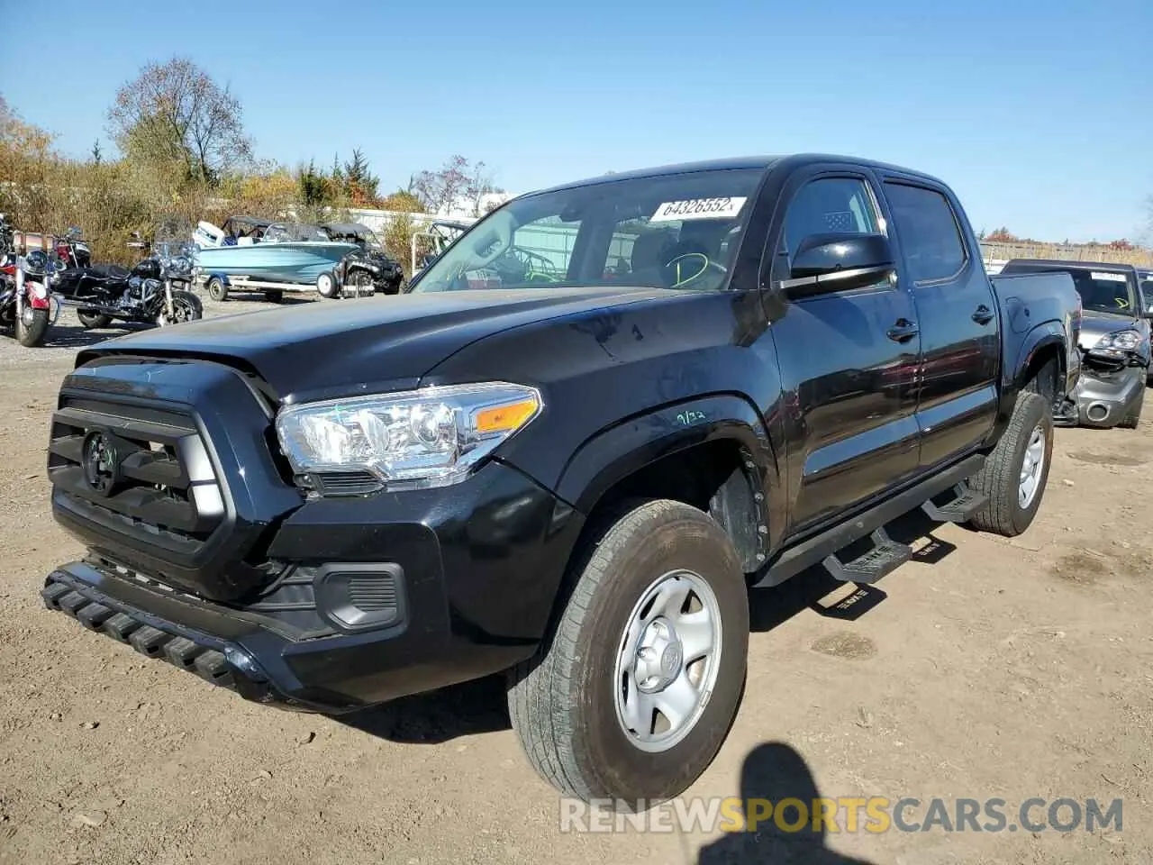 2 fotografías del automóvil dañado 3TYAX5GN8NT043315 TOYOTA TACOMA 2022