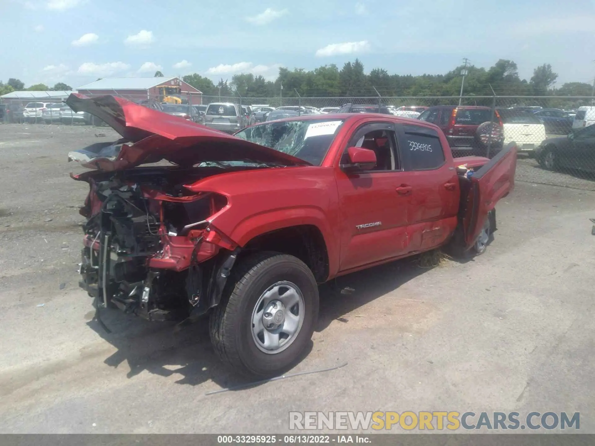 2 fotografías del automóvil dañado 3TYAX5GNXNT045017 TOYOTA TACOMA 2022