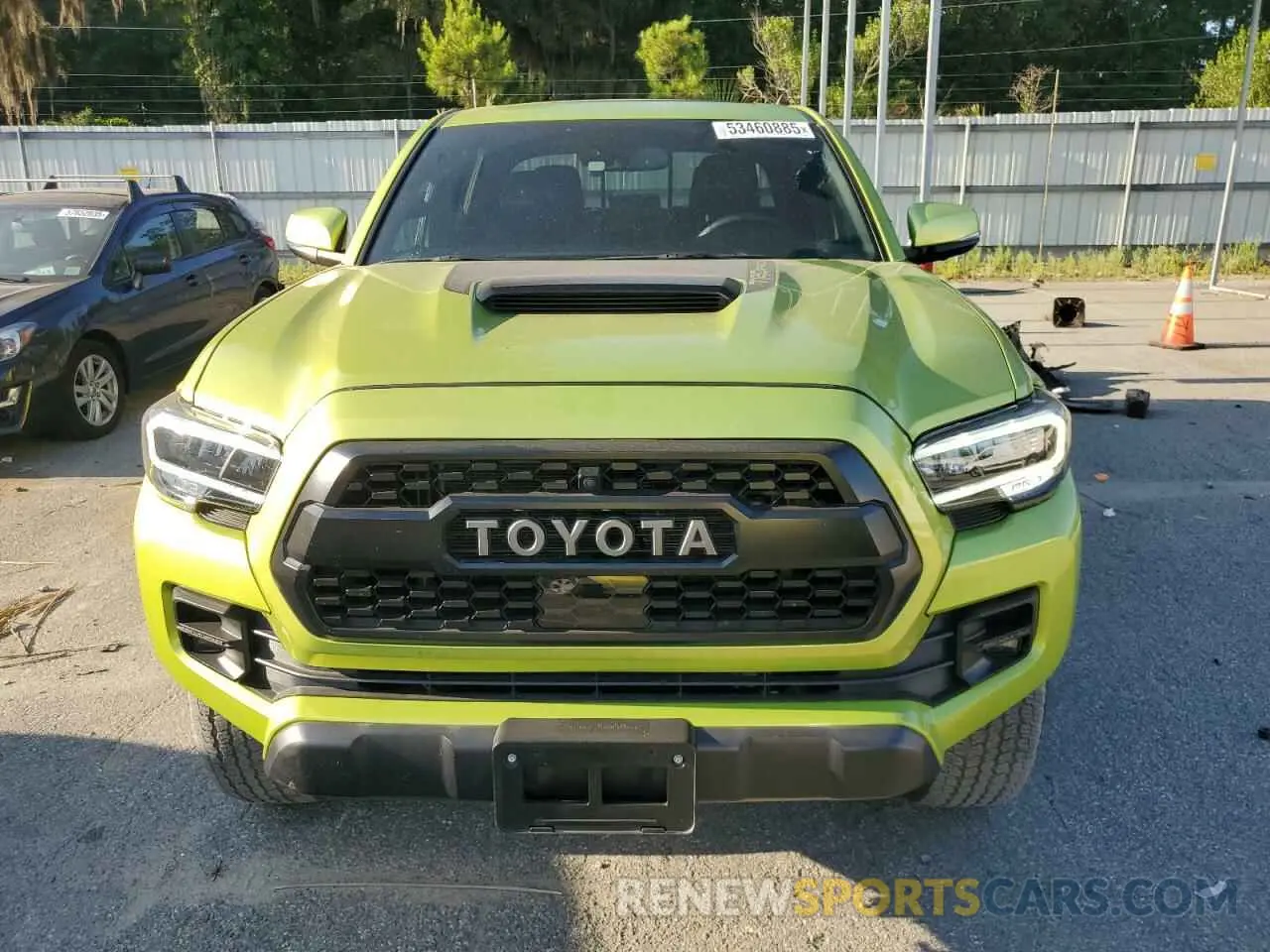 5 fotografías del automóvil dañado 3TYCZ5AN1NT099009 TOYOTA TACOMA 2022