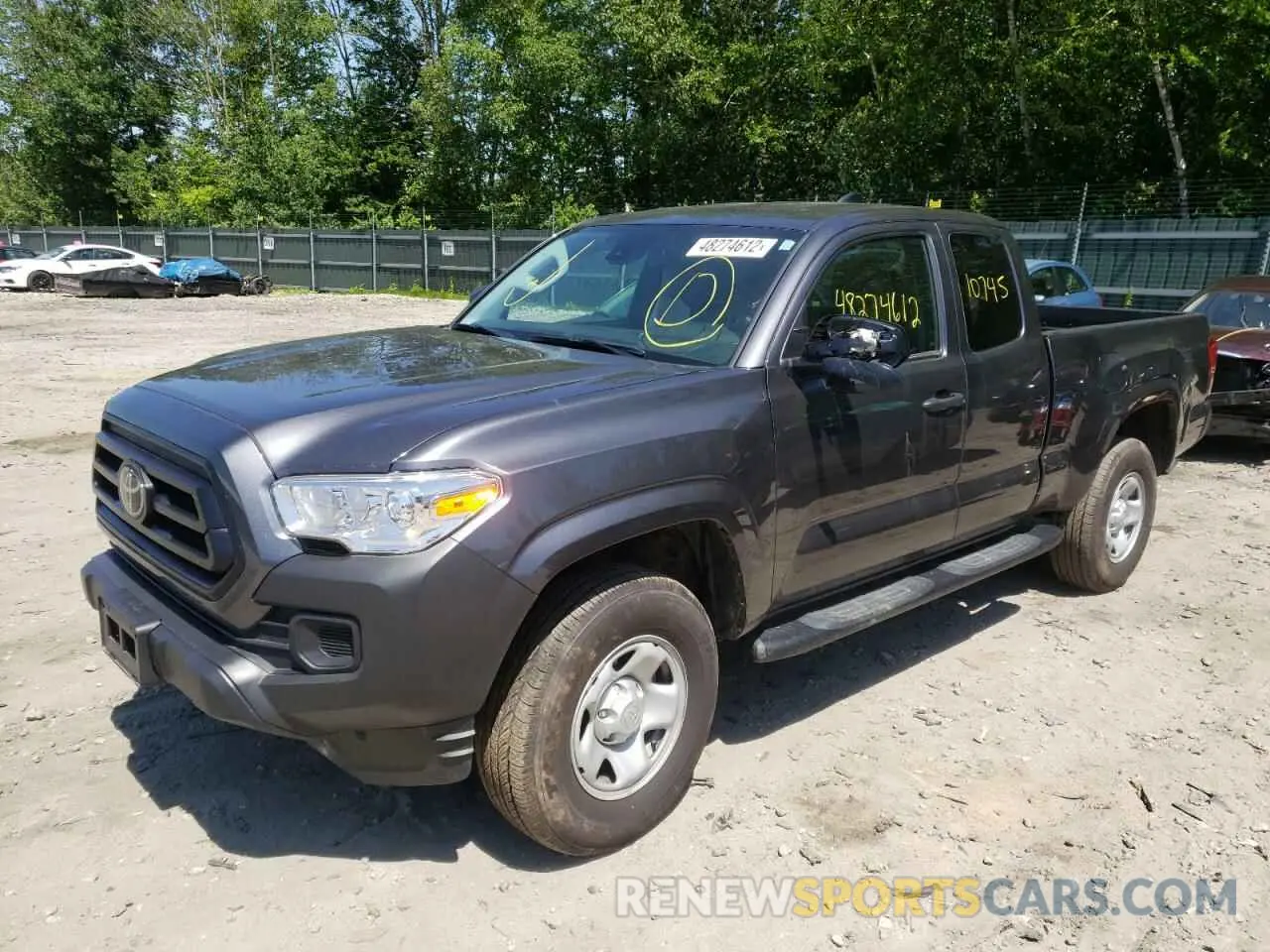 2 fotografías del automóvil dañado 3TYRX5GN8NT038523 TOYOTA TACOMA 2022