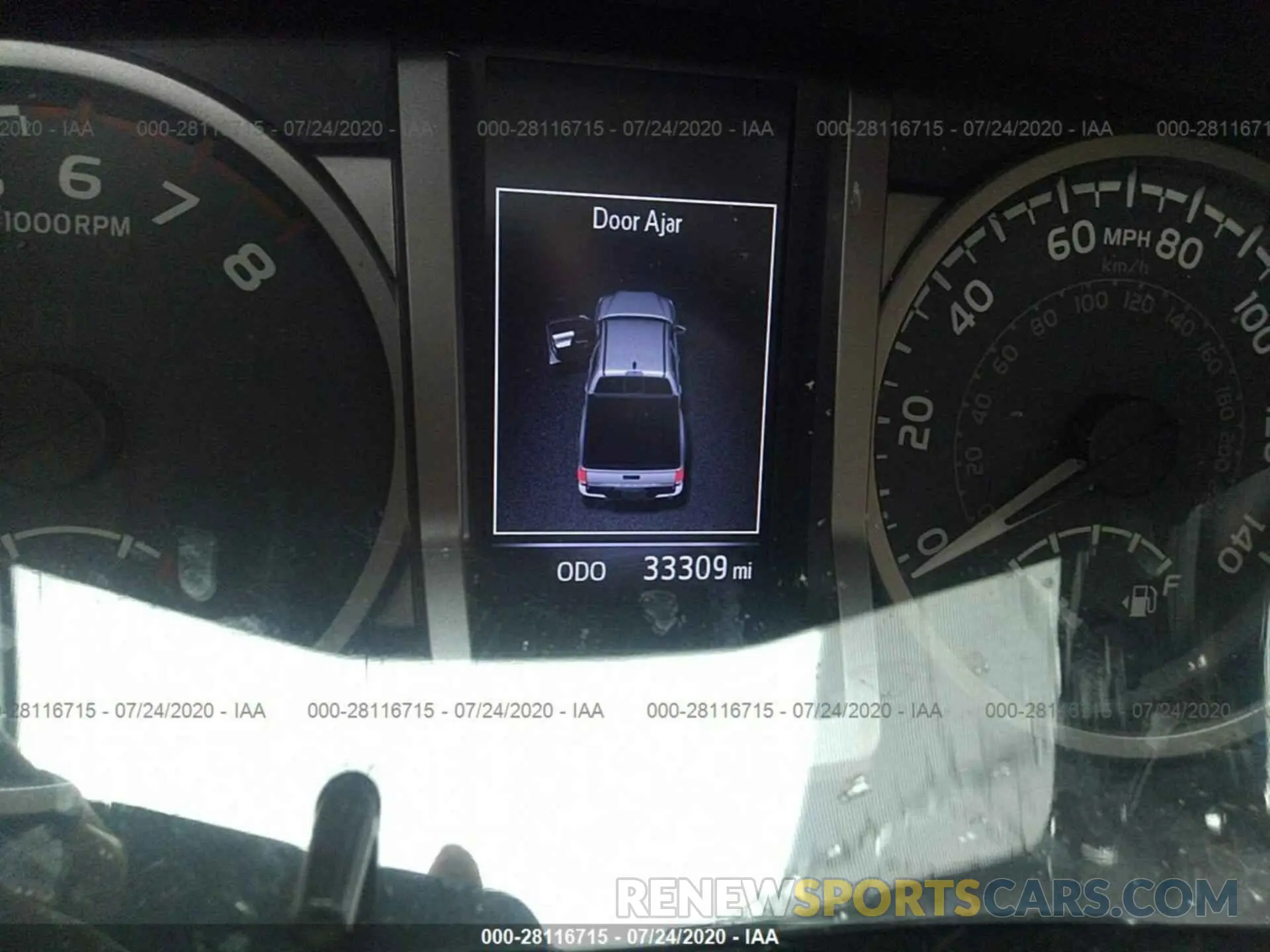 7 fotografías del automóvil dañado 5TFAX5GN1KX133875 TOYOTA TACOMA 2WD 2019