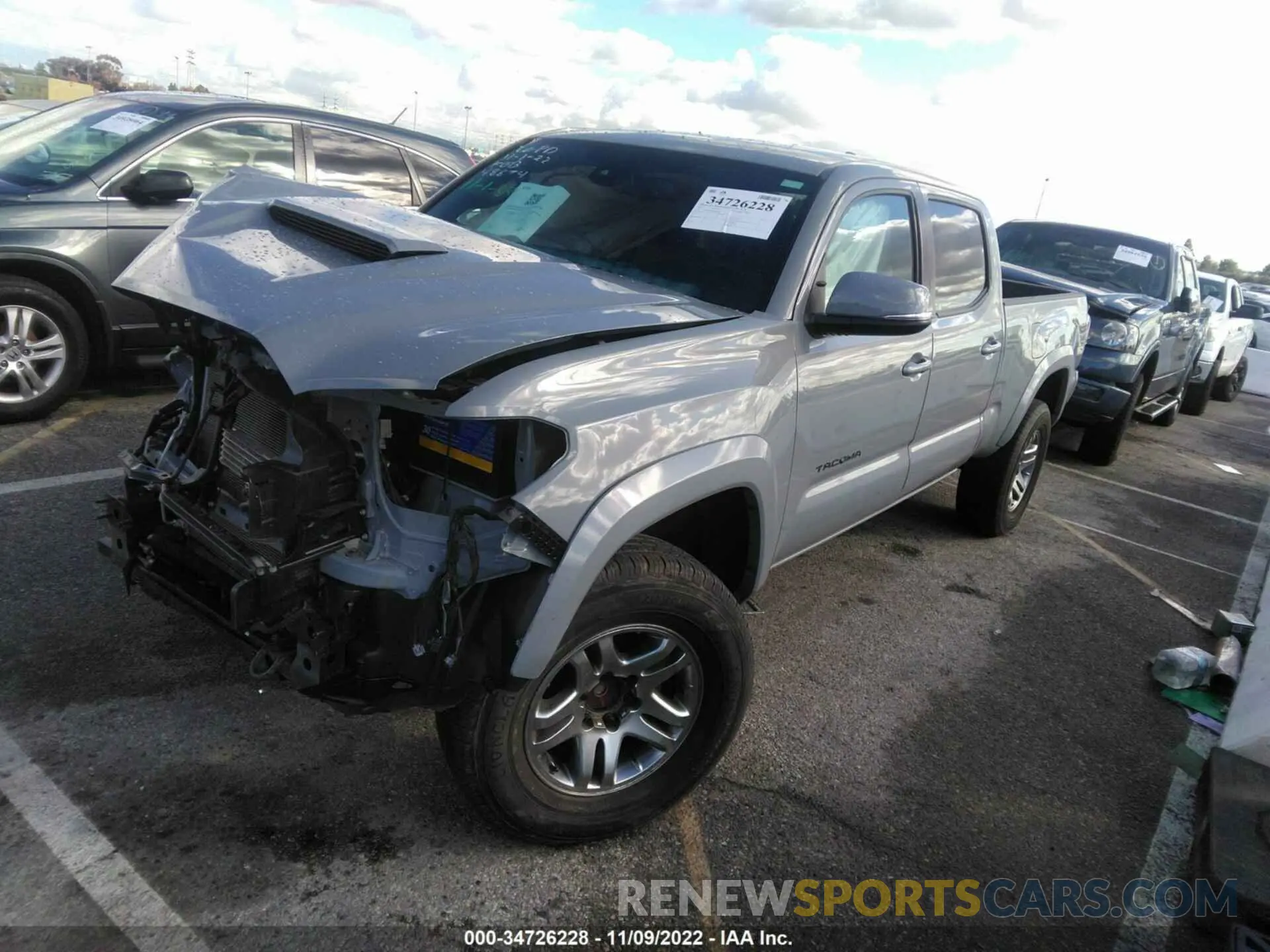 2 fotografías del automóvil dañado 3TMBZ5DN9LM025949 TOYOTA TACOMA 2WD 2020