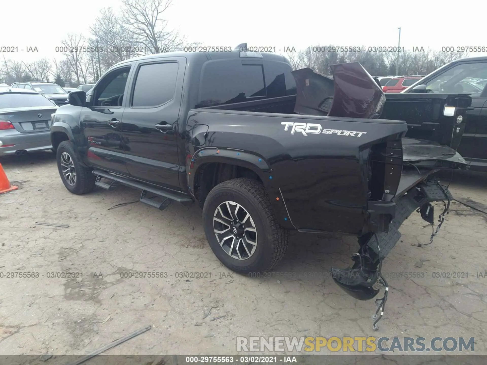 3 fotografías del automóvil dañado 3TYAZ5CN0LT001430 TOYOTA TACOMA 2WD 2020