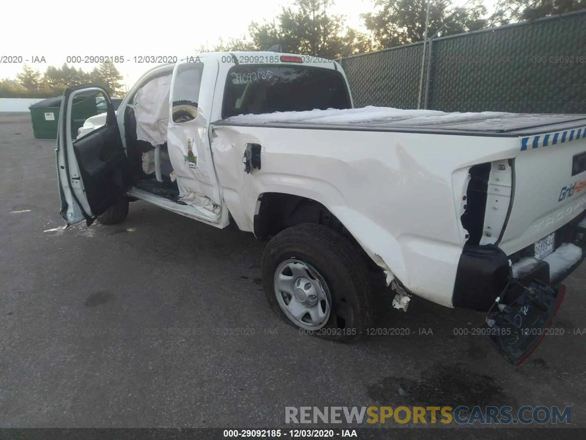 3 fotografías del automóvil dañado 3TYRX5GN6LT001483 TOYOTA TACOMA 2WD 2020