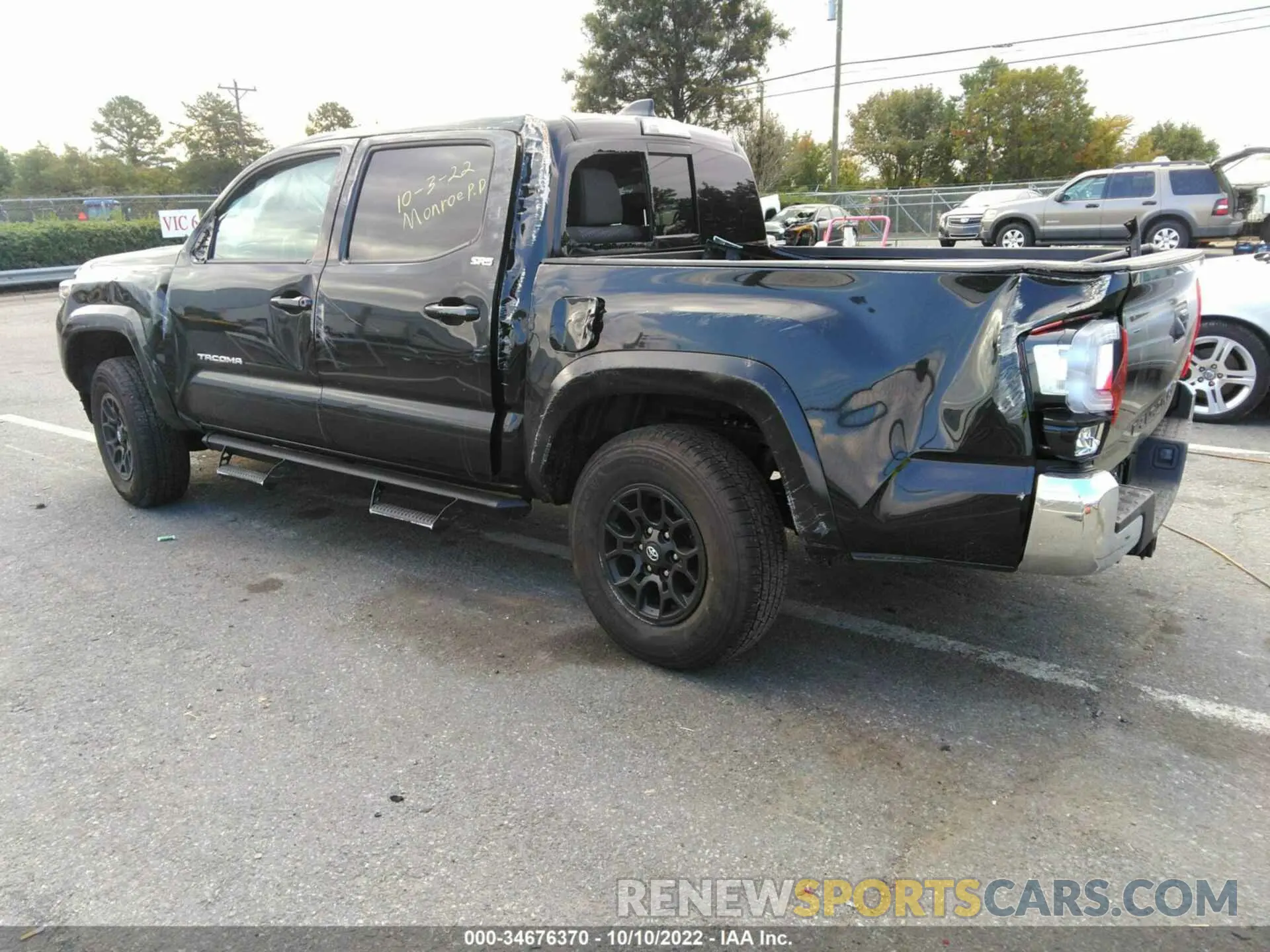 3 fotografías del automóvil dañado 3TMAZ5CN8NM190231 TOYOTA TACOMA 2WD 2022