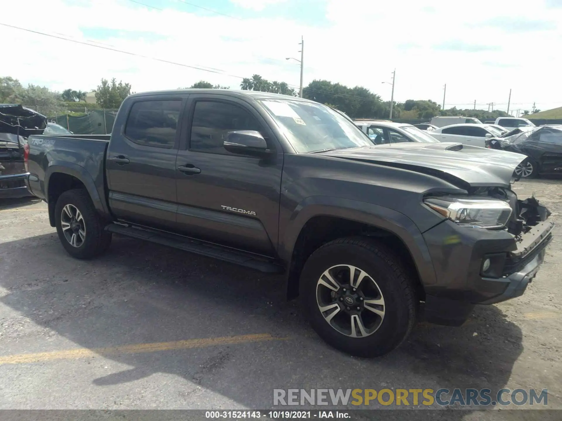 1 fotografías del automóvil dañado 3TMCZ5AN0KM216912 TOYOTA TACOMA 4WD 2019