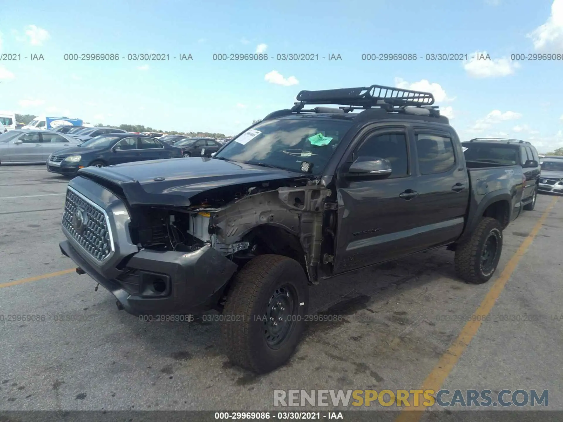 6 fotografías del automóvil dañado 3TMCZ5AN8KM258518 TOYOTA TACOMA 4WD 2019