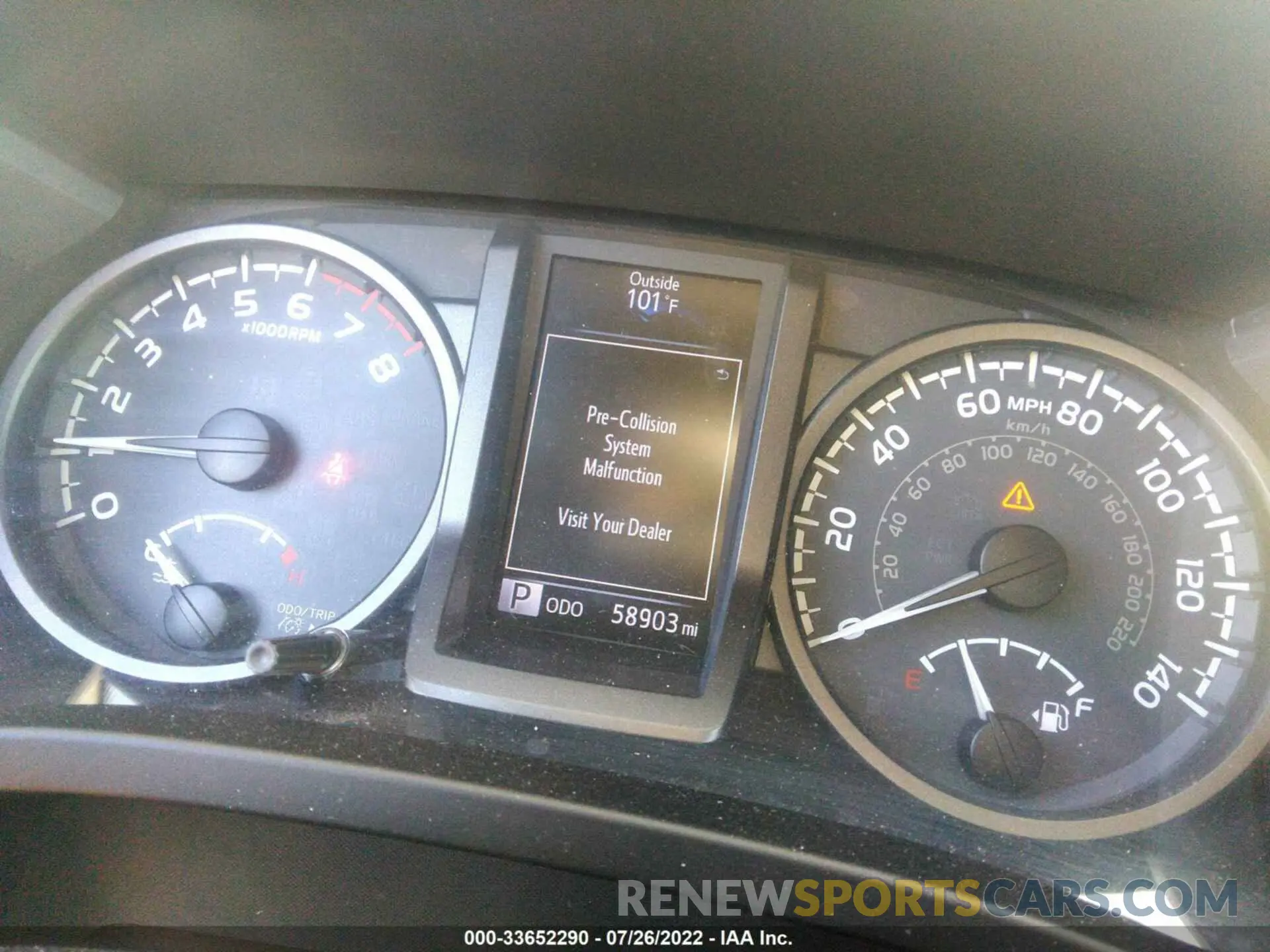 7 fotografías del automóvil dañado 3TMCZ5AN9KM270970 TOYOTA TACOMA 4WD 2019