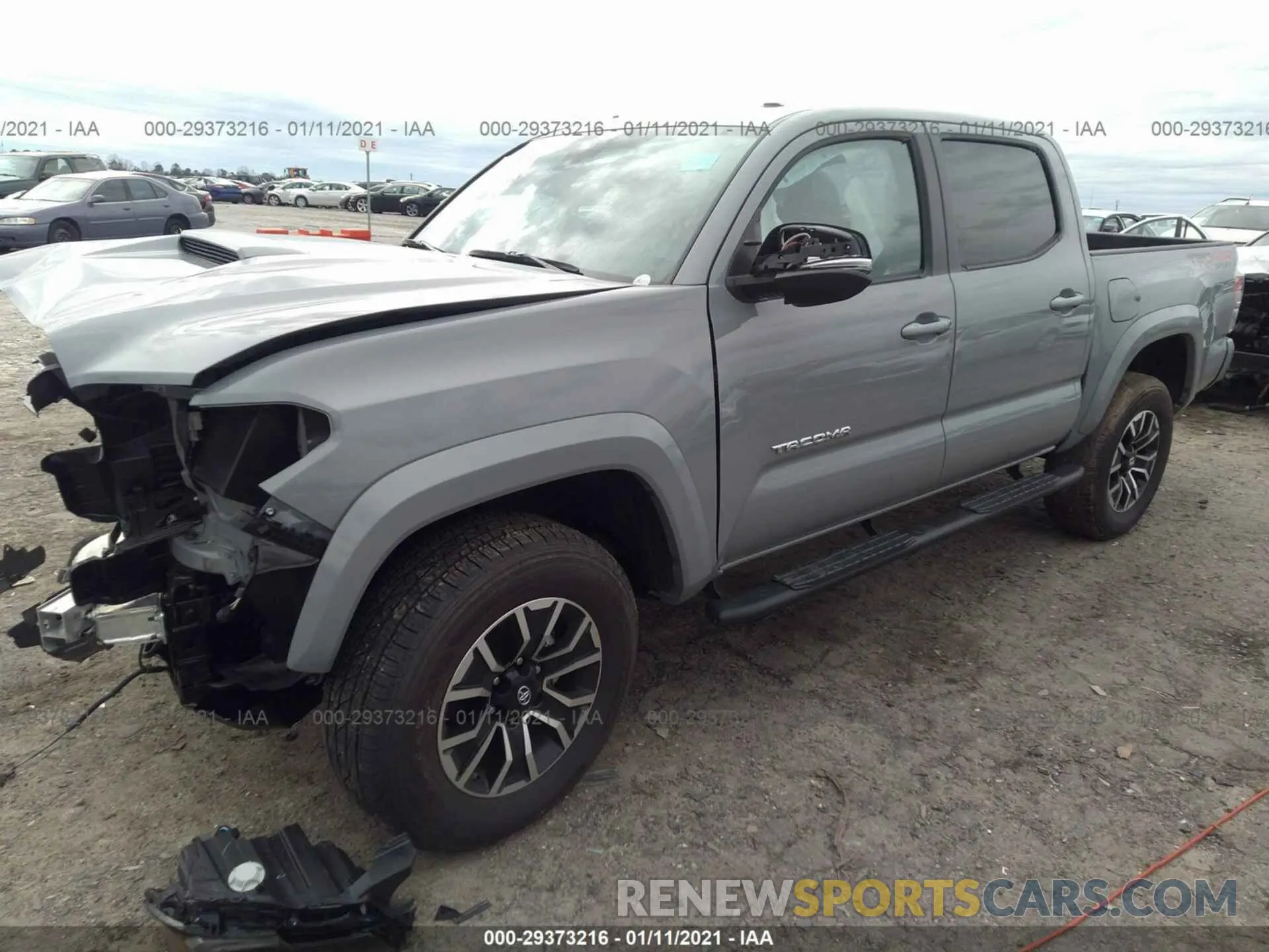 2 fotografías del automóvil dañado 3TMCZ5AN1LM349471 TOYOTA TACOMA 4WD 2020