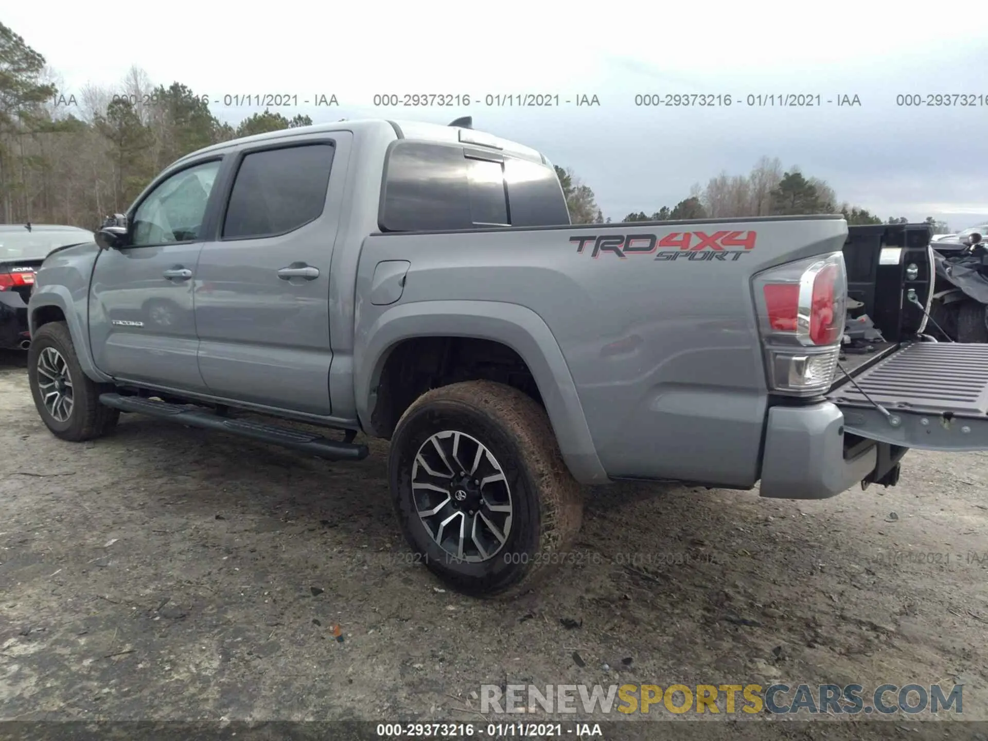 3 fotografías del automóvil dañado 3TMCZ5AN1LM349471 TOYOTA TACOMA 4WD 2020