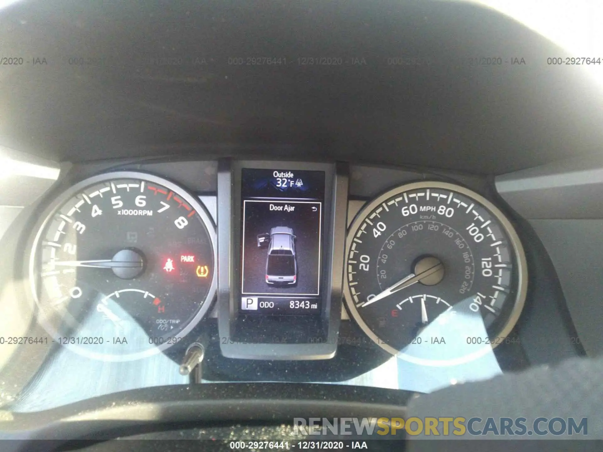 7 fotografías del automóvil dañado 3TMCZ5AN3LM304323 TOYOTA TACOMA 4WD 2020