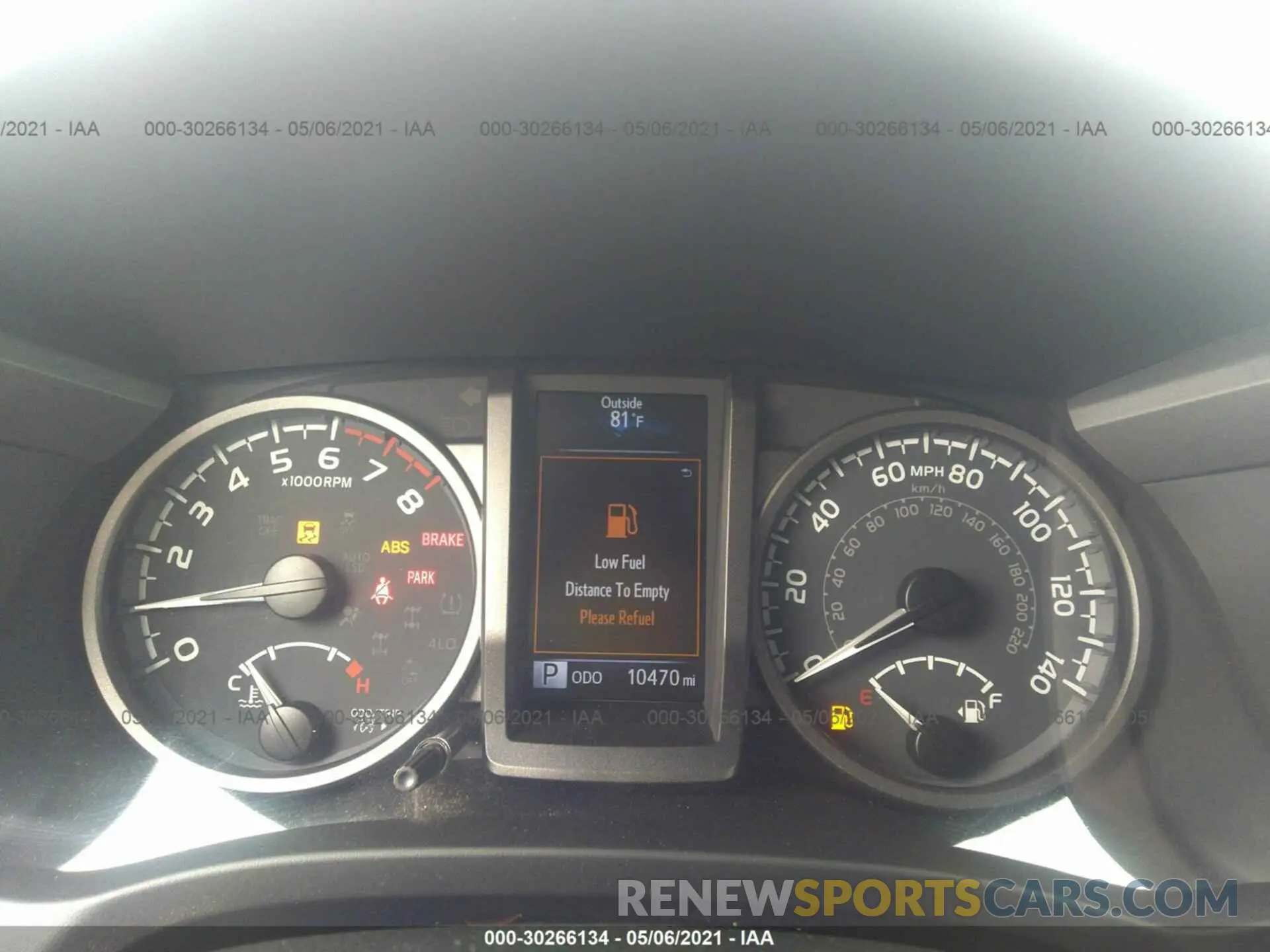 7 fotografías del automóvil dañado 3TMCZ5AN7LM311968 TOYOTA TACOMA 4WD 2020
