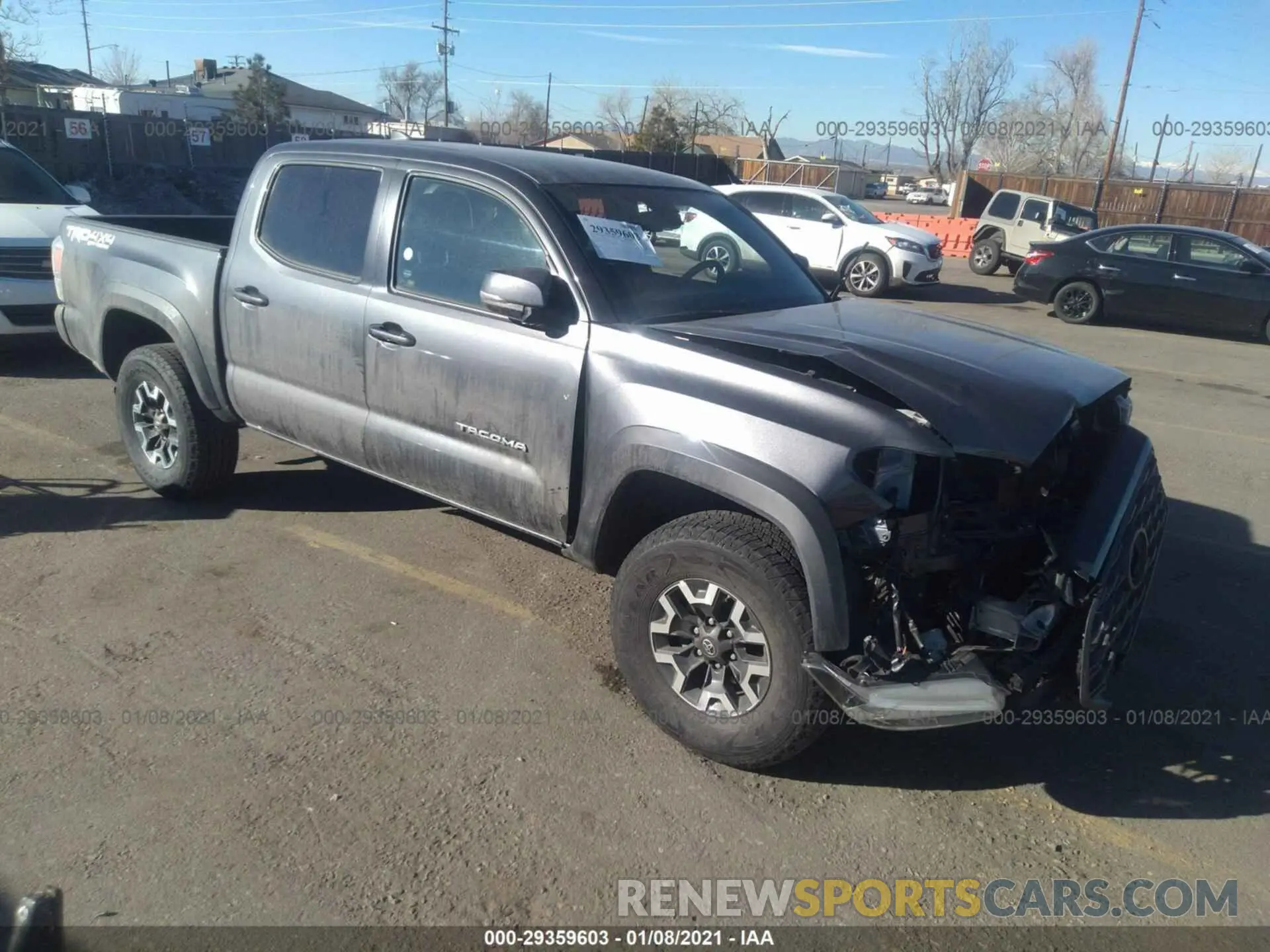 1 fotografías del automóvil dañado 3TMCZ5AN9LM321837 TOYOTA TACOMA 4WD 2020